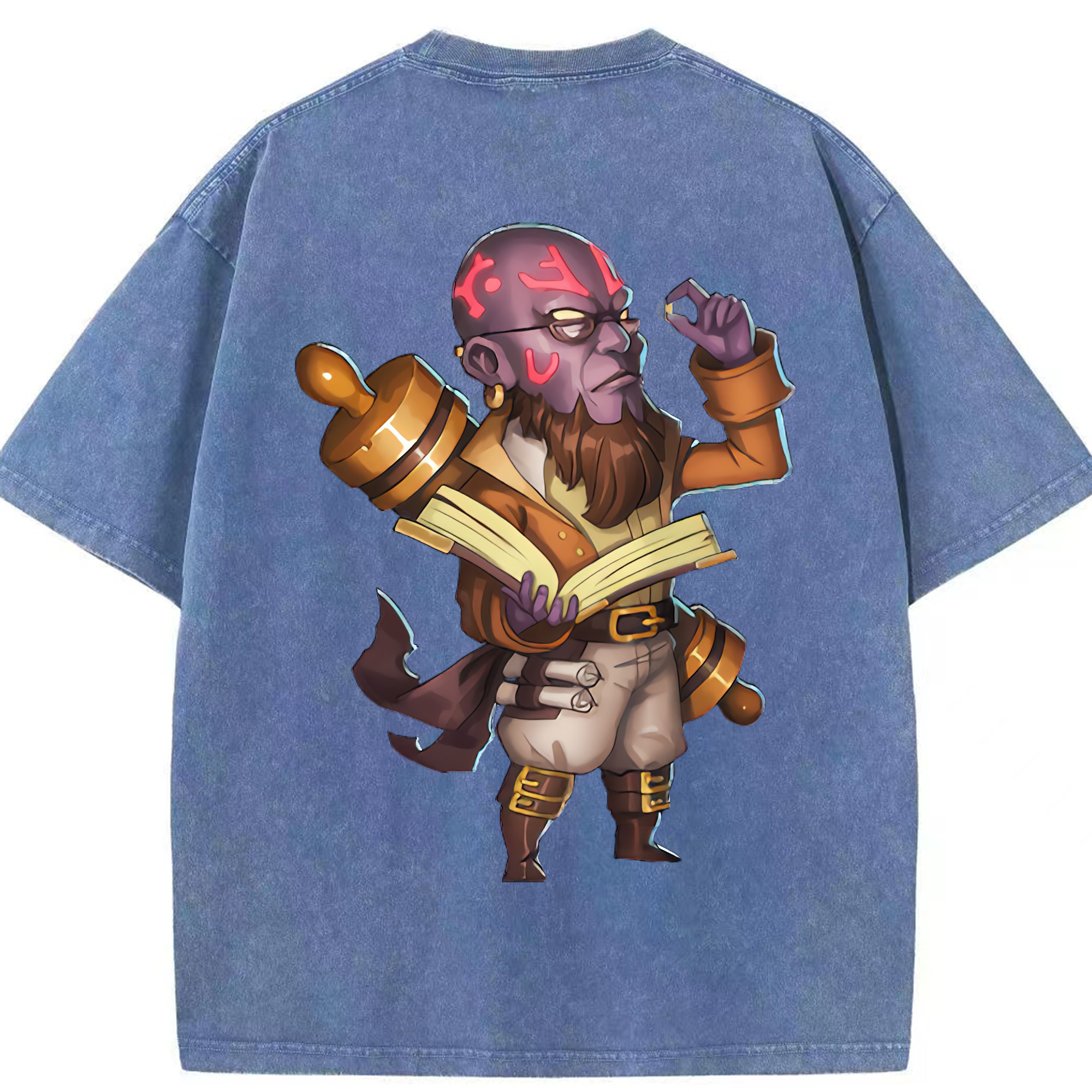 リーグ・オブ・レジェンド League of Legends LOL 綿100% ヴィンテージ風 半袖Tシャツ（背面プリント）