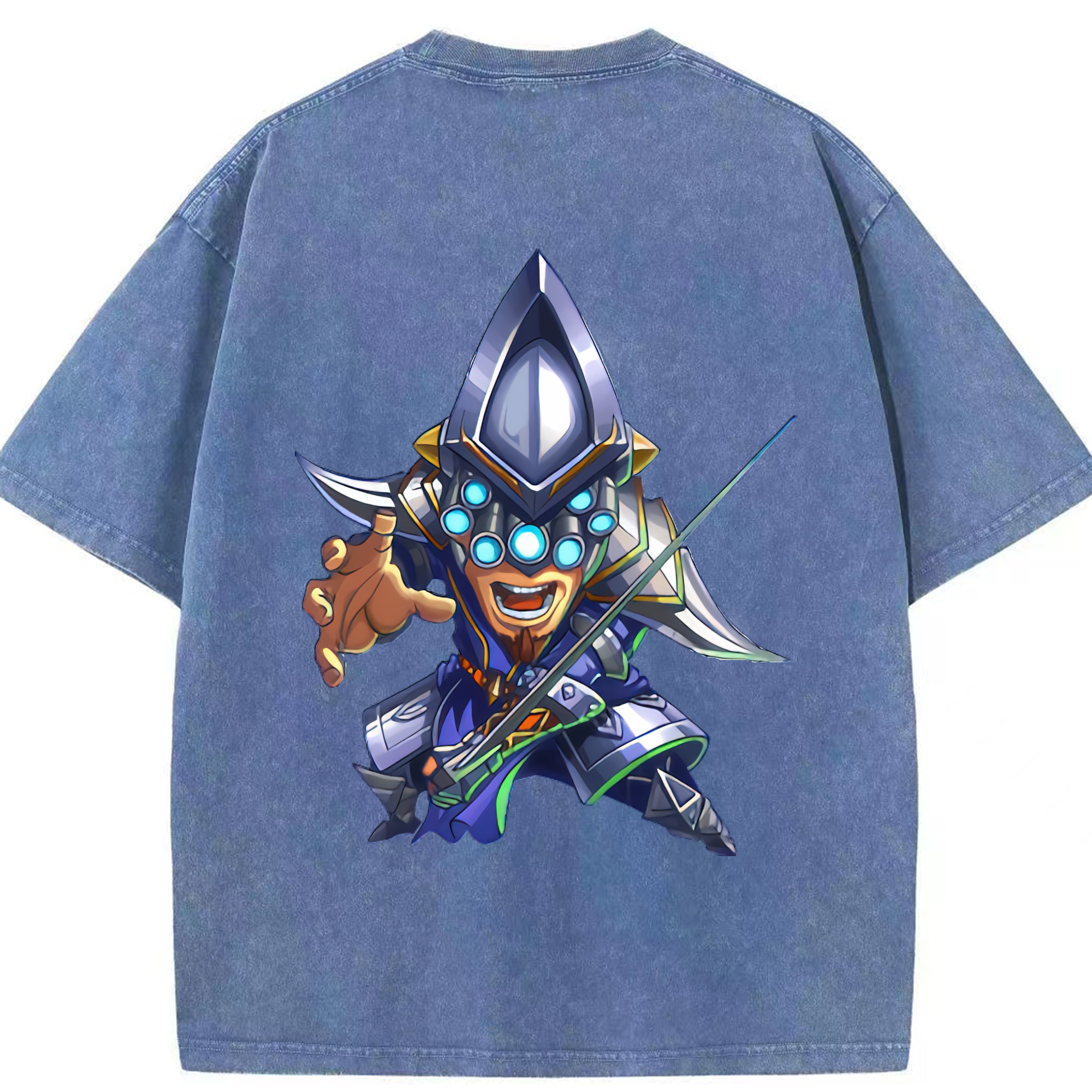 リーグ・オブ・レジェンド League of Legends LOL 綿100% ヴィンテージ風 半袖Tシャツ（背面プリント）
