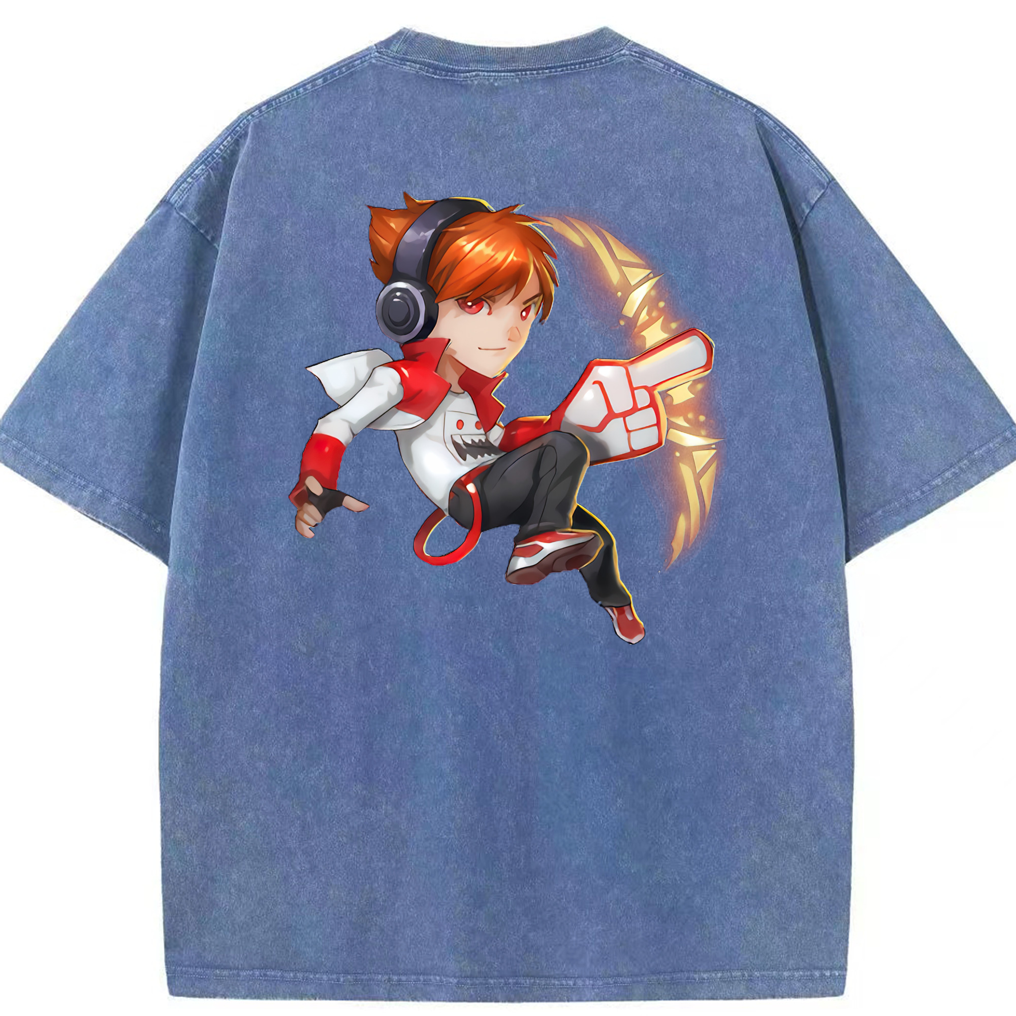 リーグ・オブ・レジェンド League of Legends LOL 綿100% ヴィンテージ風 半袖Tシャツ（背面プリント）