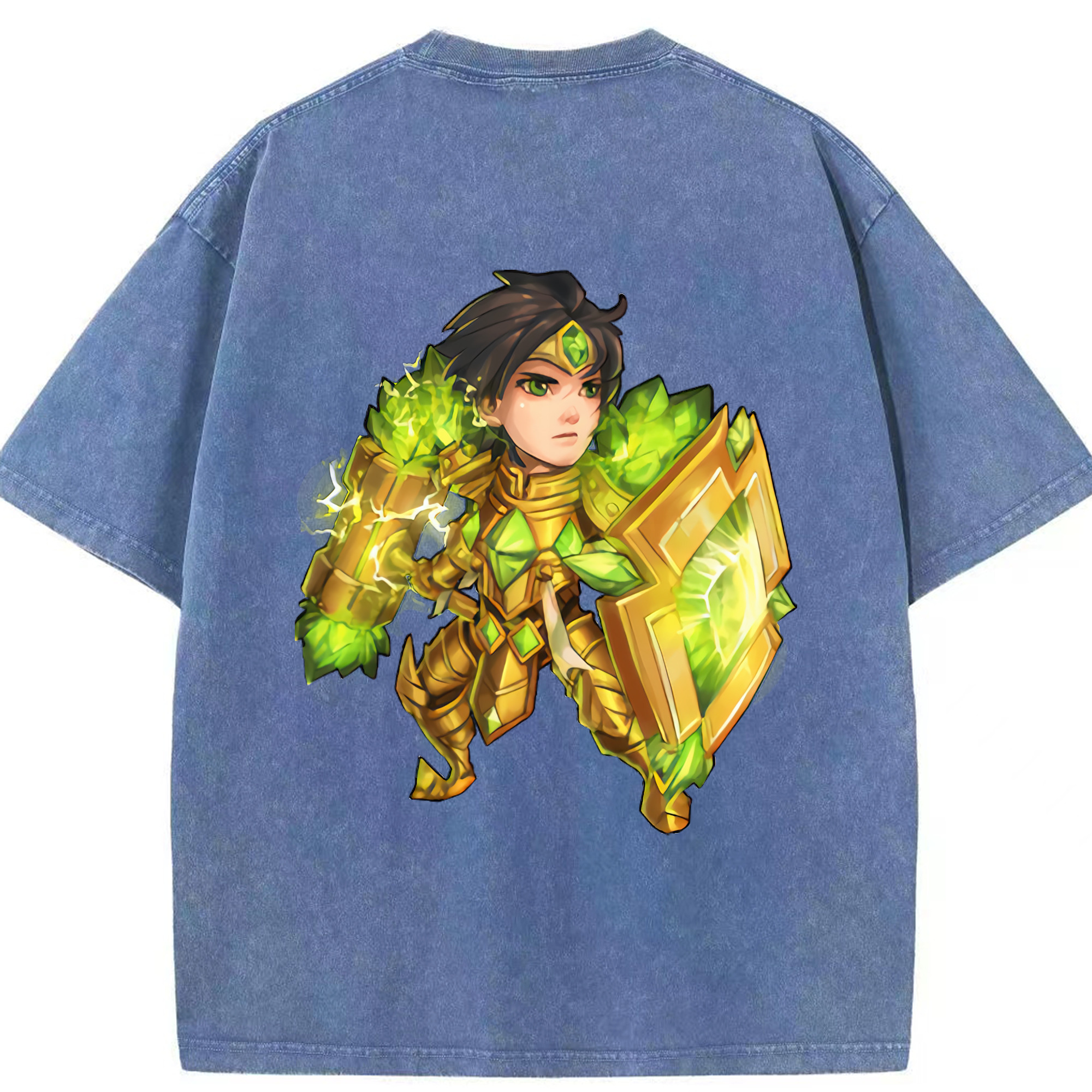 リーグ・オブ・レジェンド League of Legends LOL 綿100% ヴィンテージ風 半袖Tシャツ（背面プリント）
