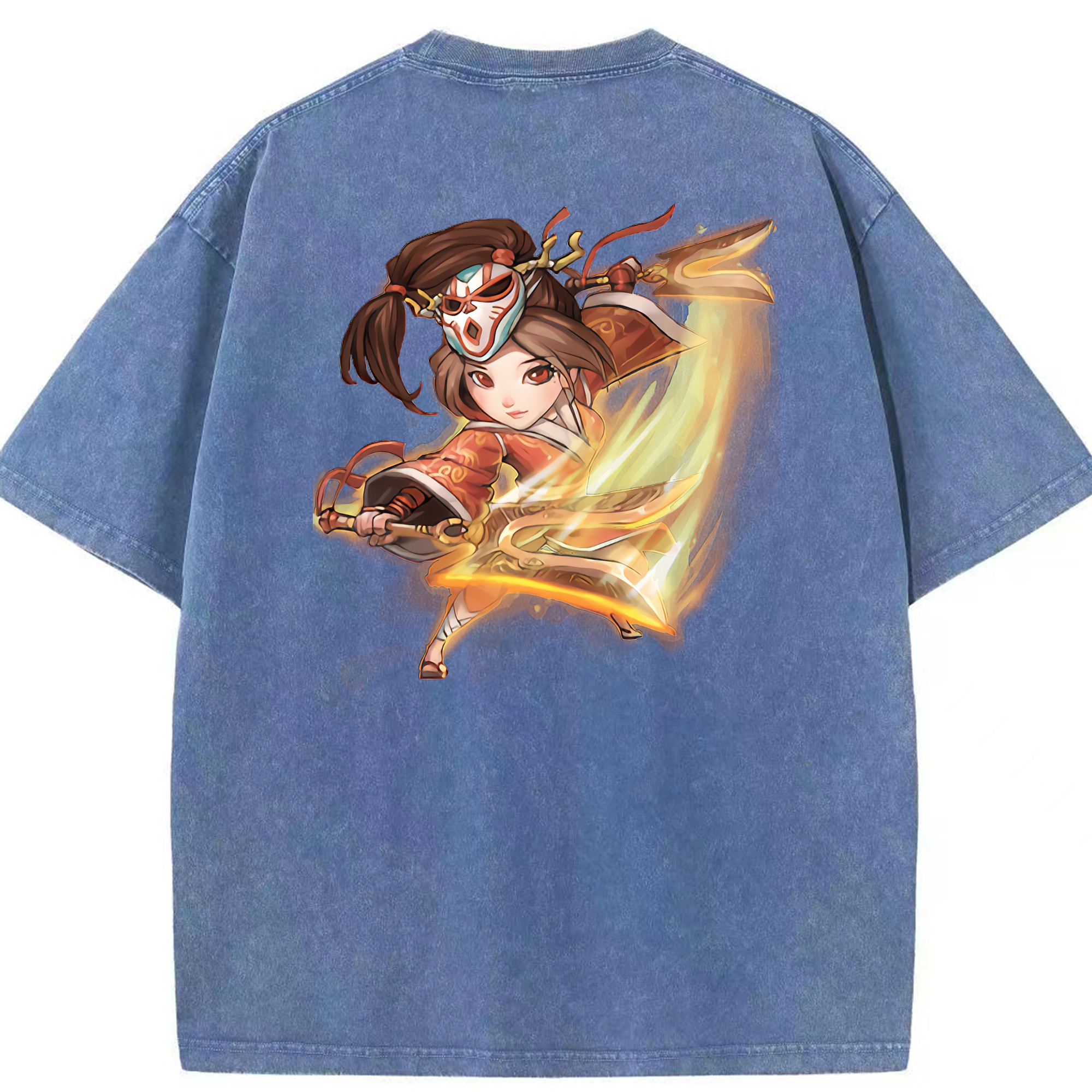 リーグ・オブ・レジェンド League of Legends LOL 綿100% ヴィンテージ風 半袖Tシャツ（背面プリント）