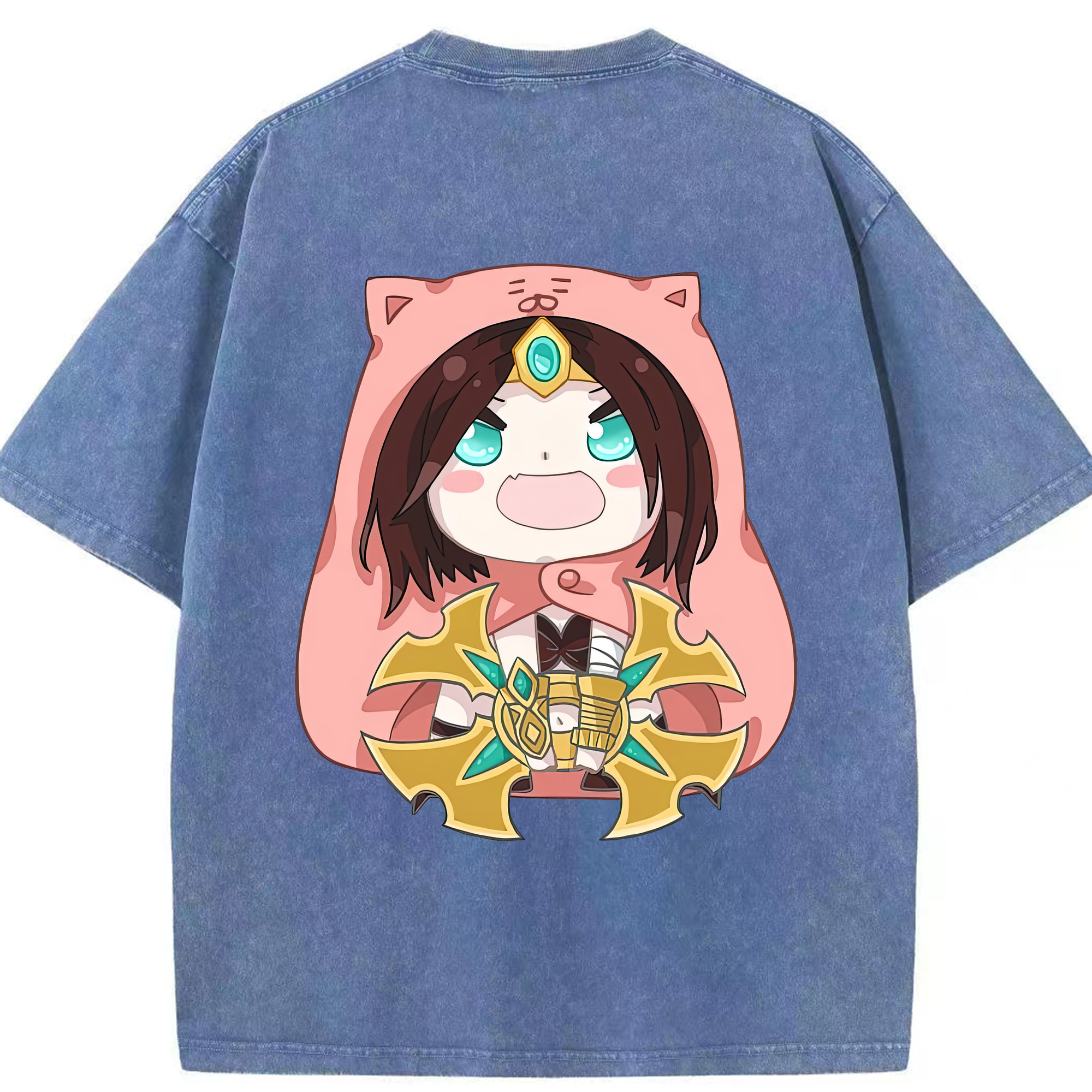 リーグ・オブ・レジェンド League of Legends LOL 綿100% ヴィンテージ風 半袖Tシャツ（背面プリント）