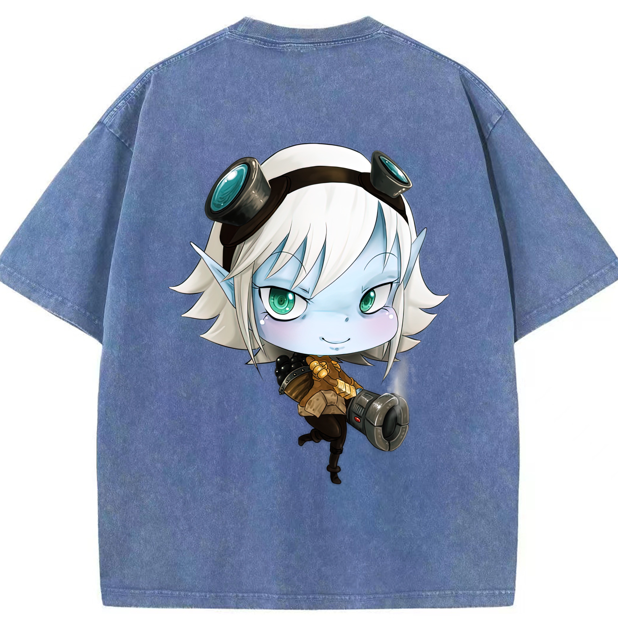 リーグ・オブ・レジェンド League of Legends LOL 綿100% ヴィンテージ風 半袖Tシャツ（背面プリント）