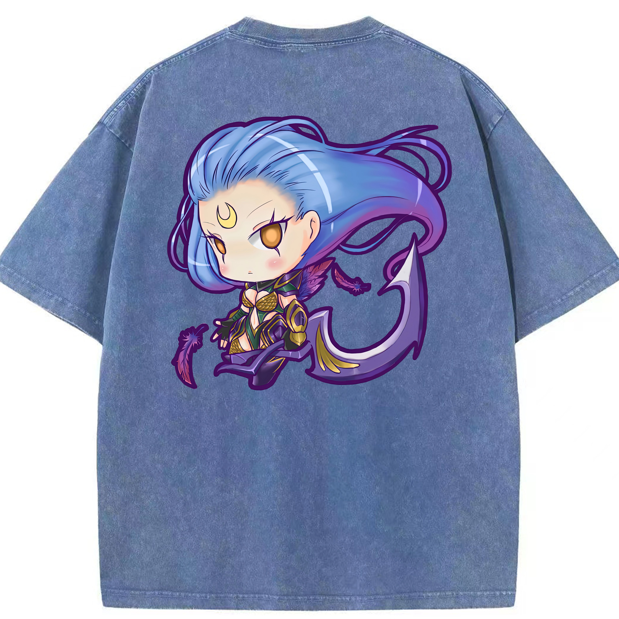 リーグ・オブ・レジェンド League of Legends LOL 綿100% ヴィンテージ風 半袖Tシャツ（背面プリント）