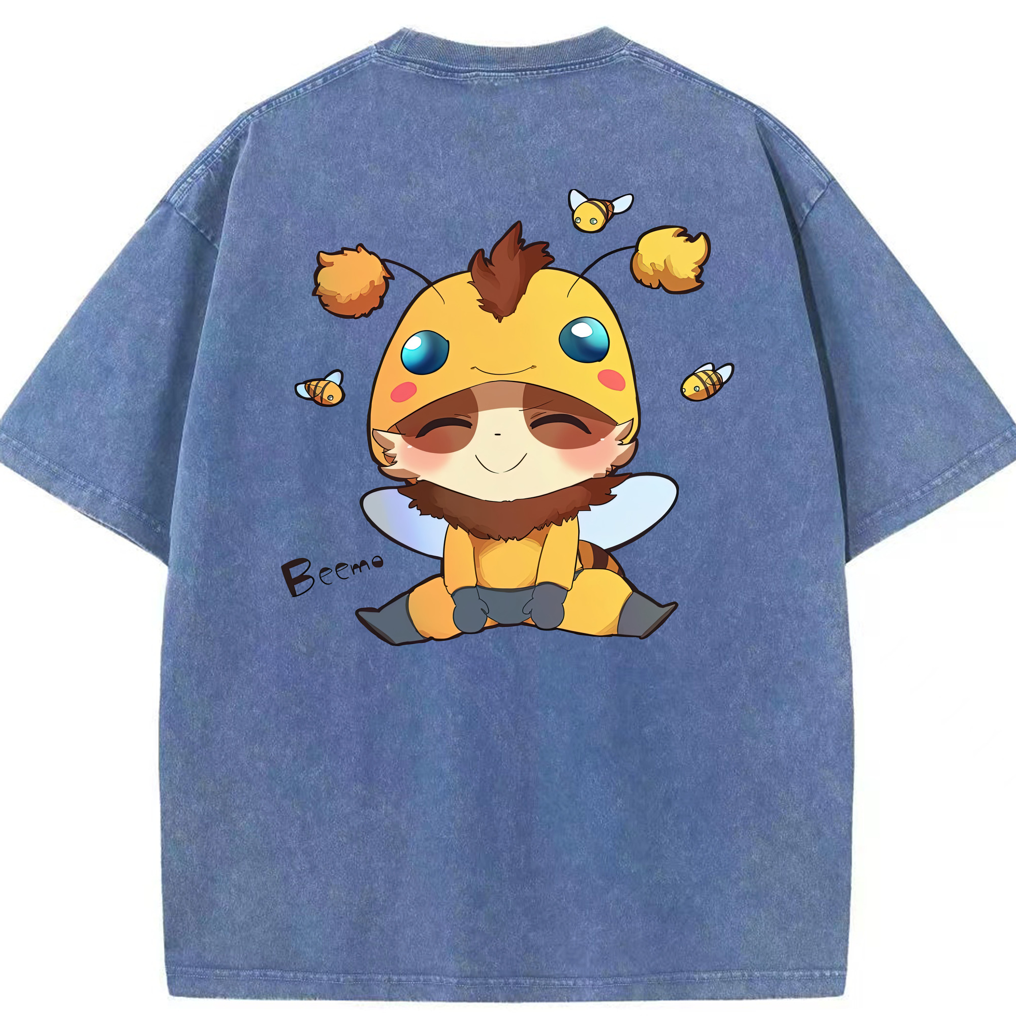 リーグ・オブ・レジェンド League of Legends LOL 綿100% ヴィンテージ風 半袖Tシャツ（背面プリント）