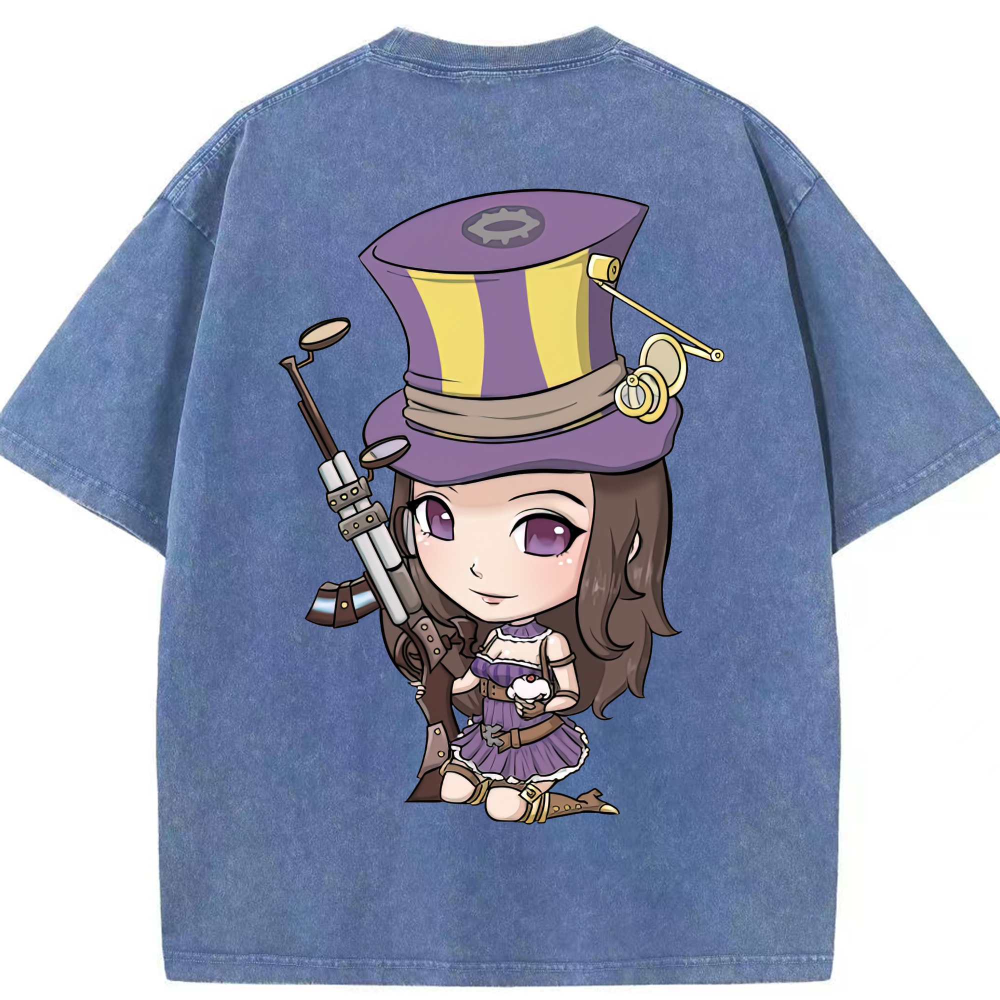 リーグ・オブ・レジェンド League of Legends LOL 綿100% ヴィンテージ風 半袖Tシャツ（背面プリント）
