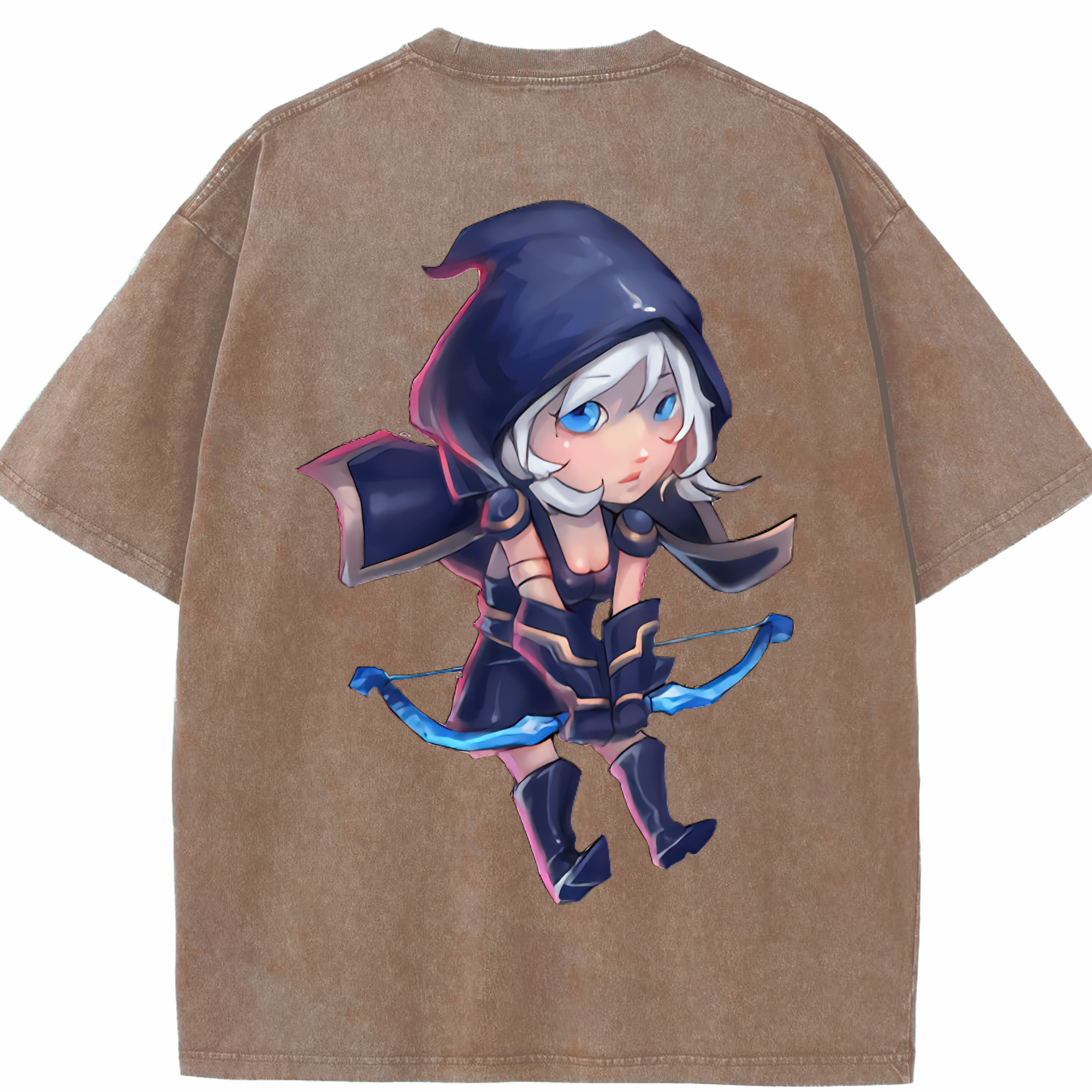 リーグ・オブ・レジェンド League of Legends LOL 綿100% ヴィンテージ風 半袖Tシャツ（背面プリント）