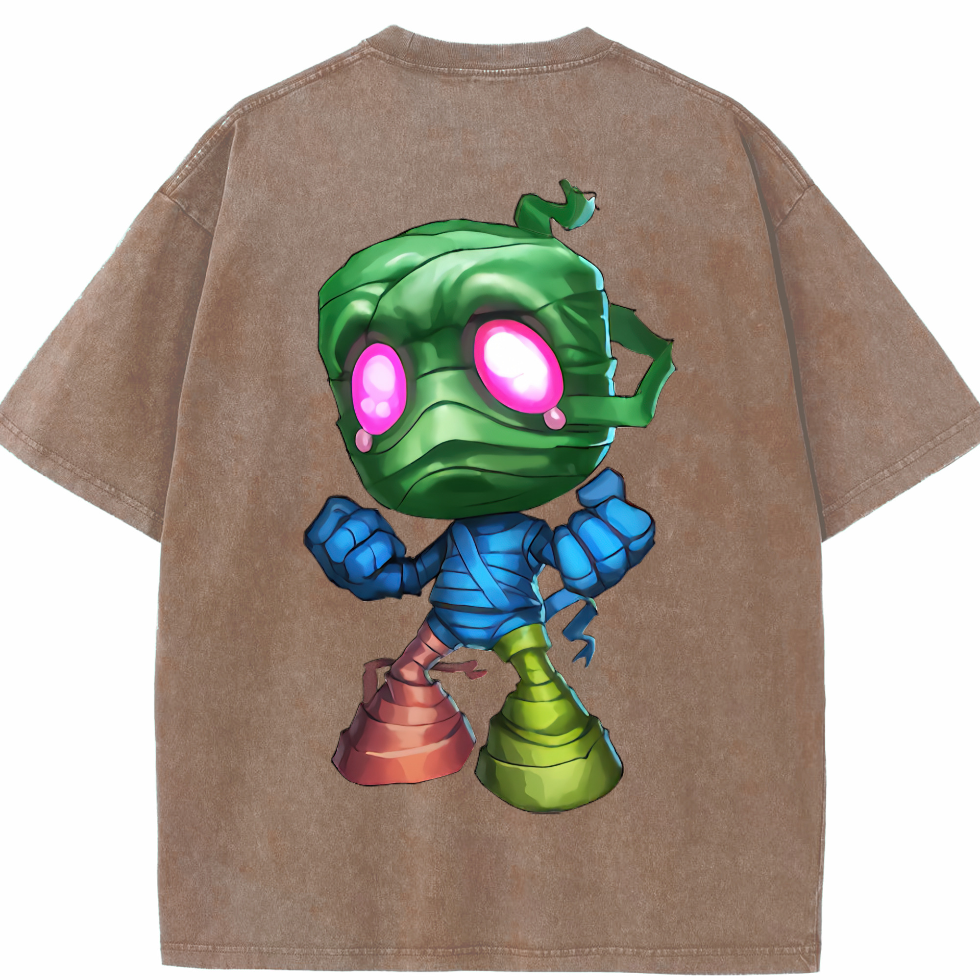 リーグ・オブ・レジェンド League of Legends LOL 綿100% ヴィンテージ風 半袖Tシャツ（背面プリント）