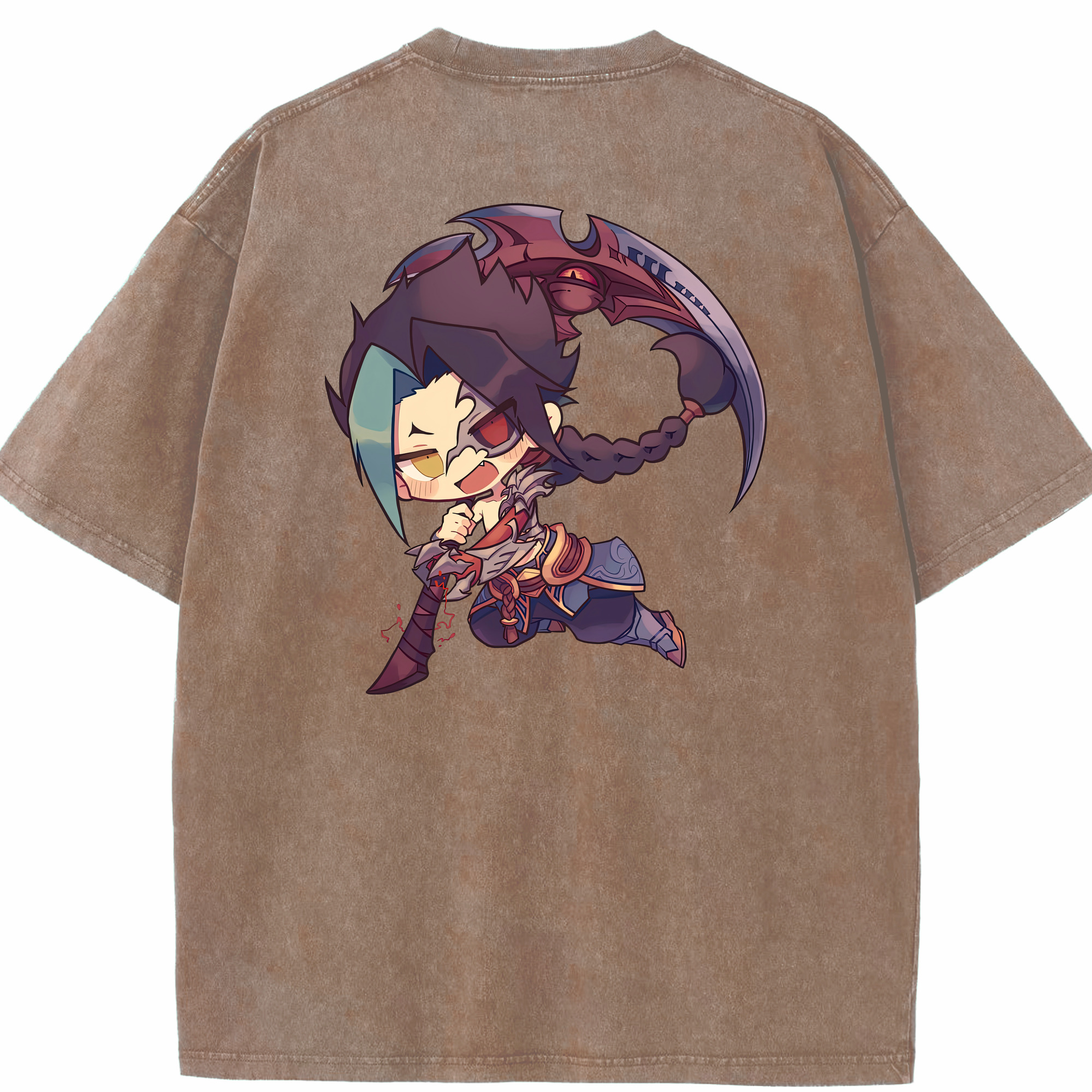 リーグ・オブ・レジェンド League of Legends LOL 綿100% ヴィンテージ風 半袖Tシャツ（背面プリント）