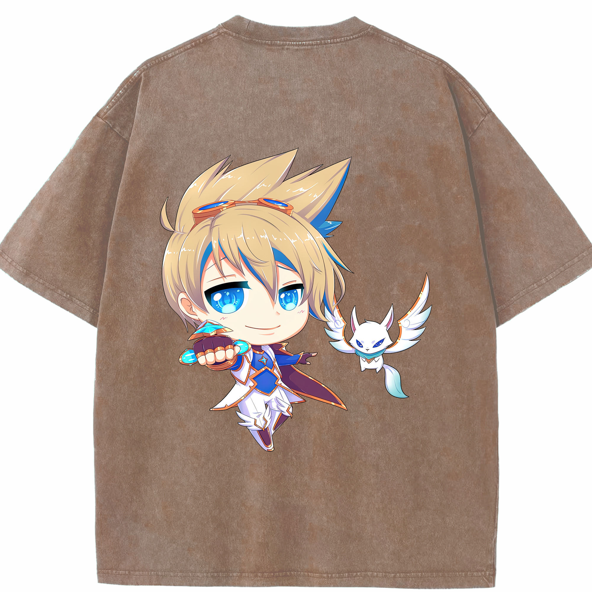 リーグ・オブ・レジェンド League of Legends LOL 綿100% ヴィンテージ風 半袖Tシャツ（背面プリント）