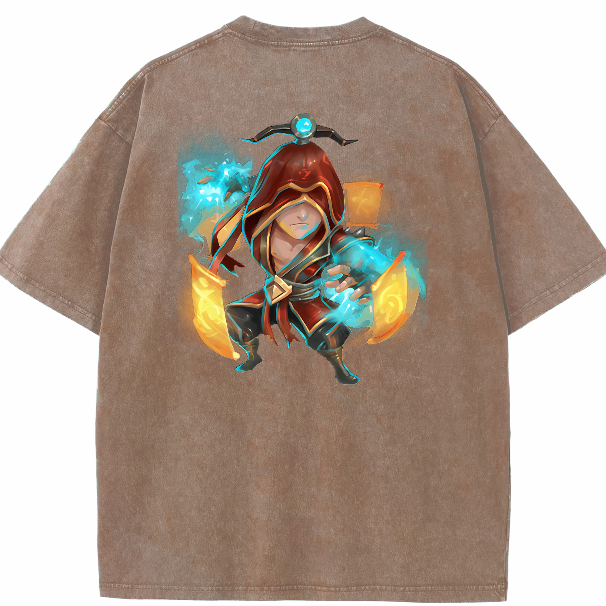 リーグ・オブ・レジェンド League of Legends LOL 綿100% ヴィンテージ風 半袖Tシャツ（背面プリント）