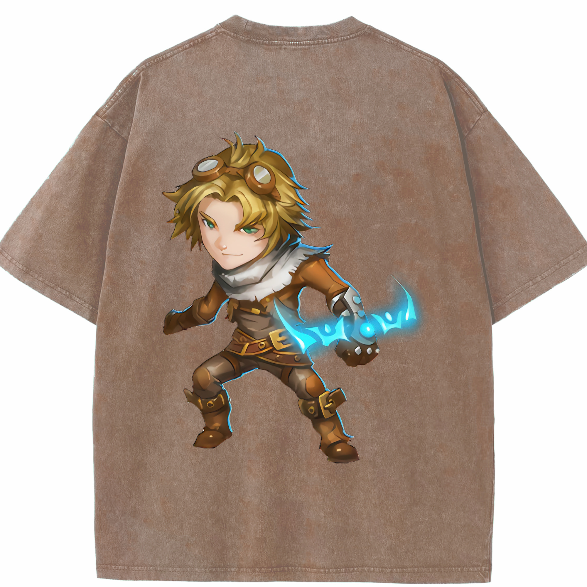 リーグ・オブ・レジェンド League of Legends LOL 綿100% ヴィンテージ風 半袖Tシャツ（背面プリント）