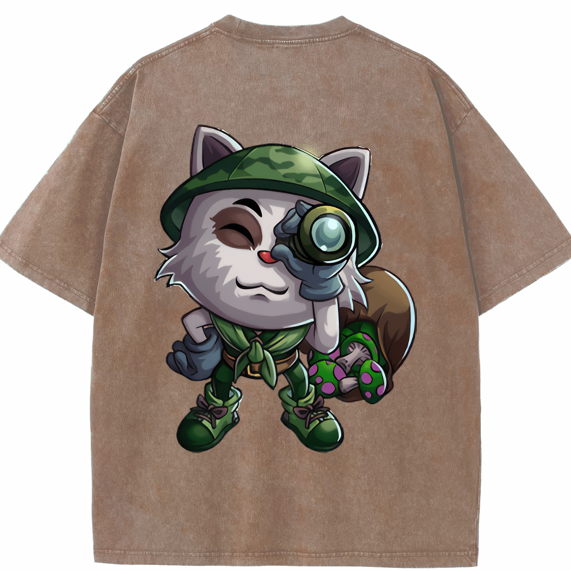 リーグ・オブ・レジェンド League of Legends LOL 綿100% ヴィンテージ風 半袖Tシャツ（背面プリント）
