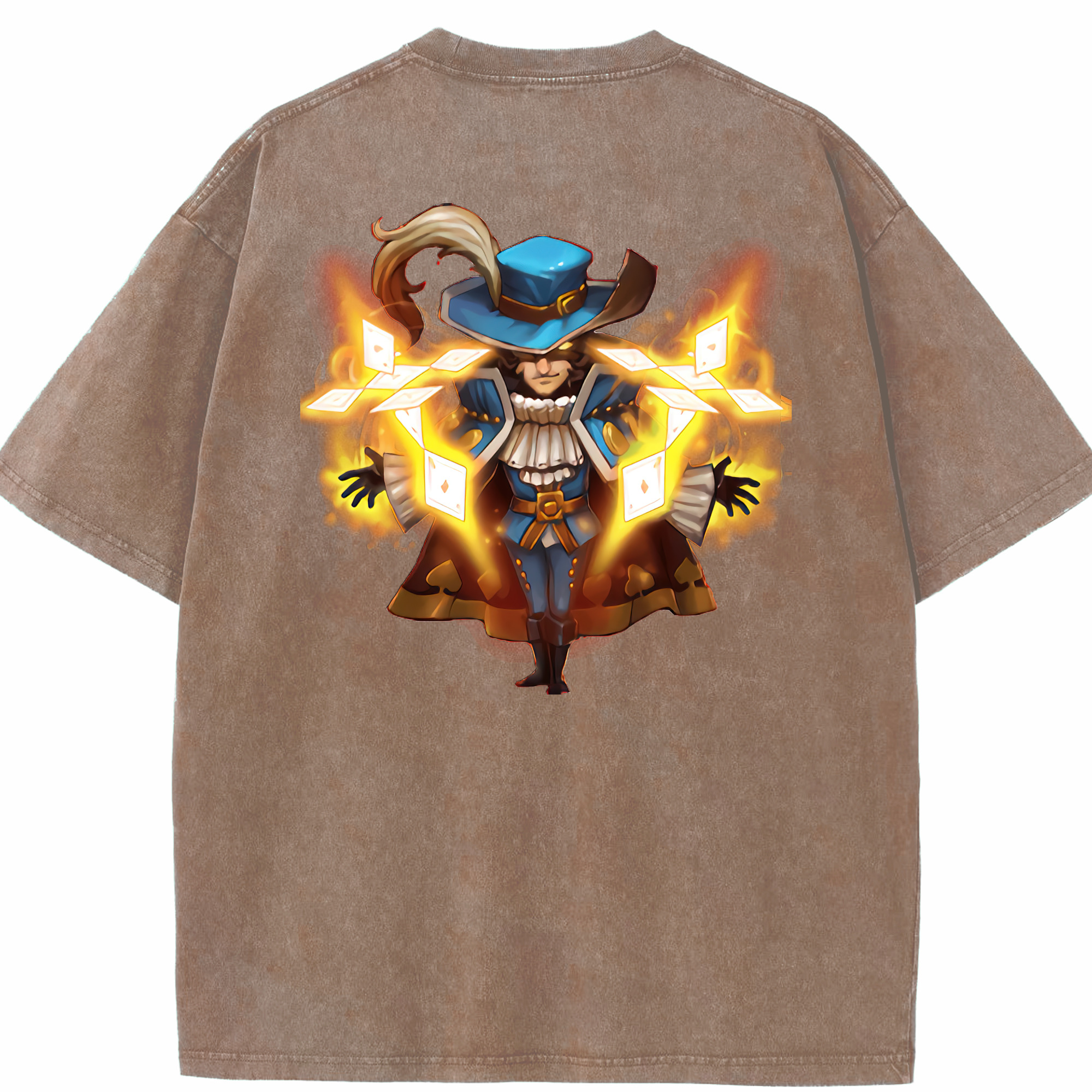 リーグ・オブ・レジェンド League of Legends LOL 綿100% ヴィンテージ風 半袖Tシャツ（背面プリント）