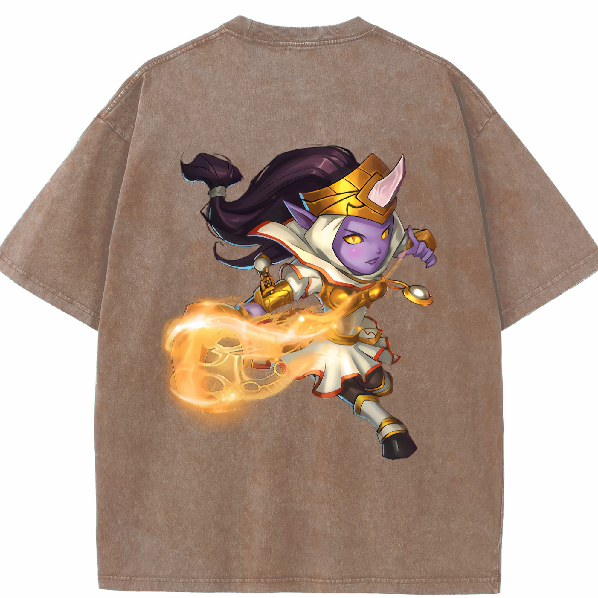 リーグ・オブ・レジェンド League of Legends LOL 綿100% ヴィンテージ風 半袖Tシャツ（背面プリント）