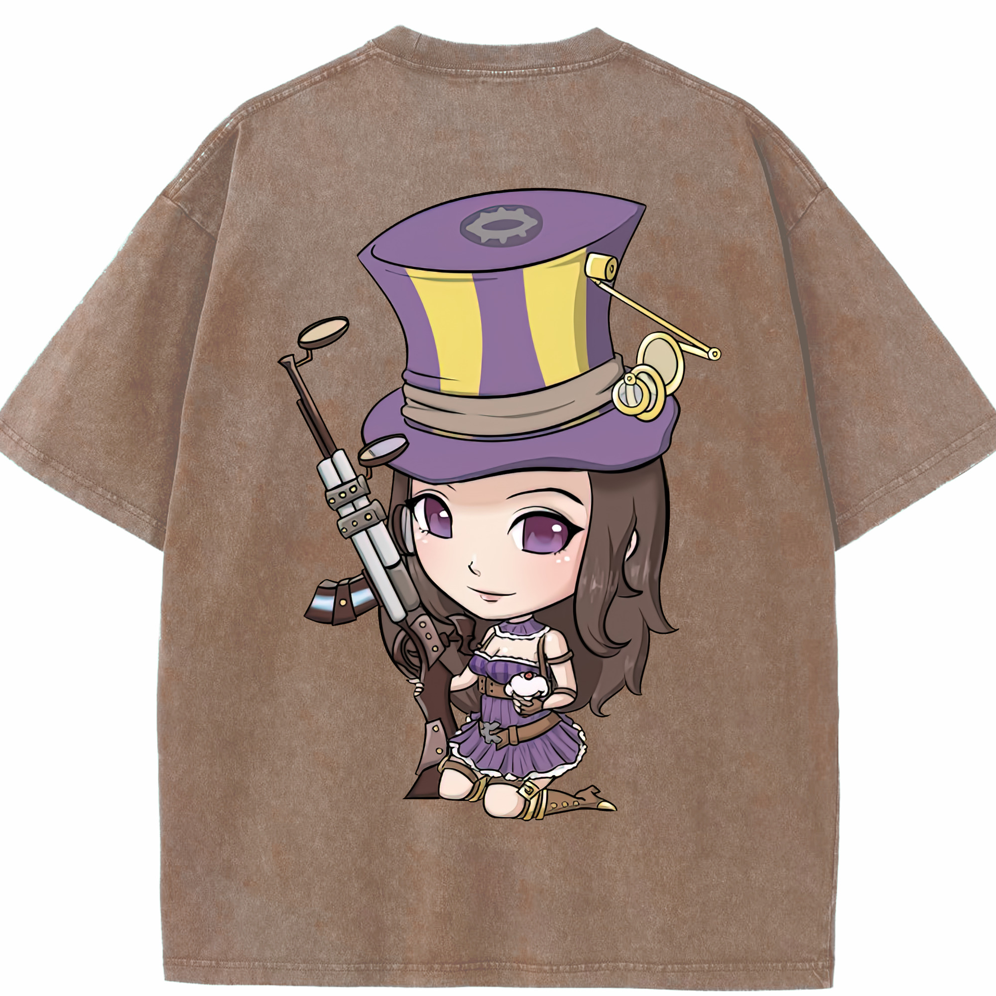 リーグ・オブ・レジェンド League of Legends LOL 綿100% ヴィンテージ風 半袖Tシャツ（背面プリント）