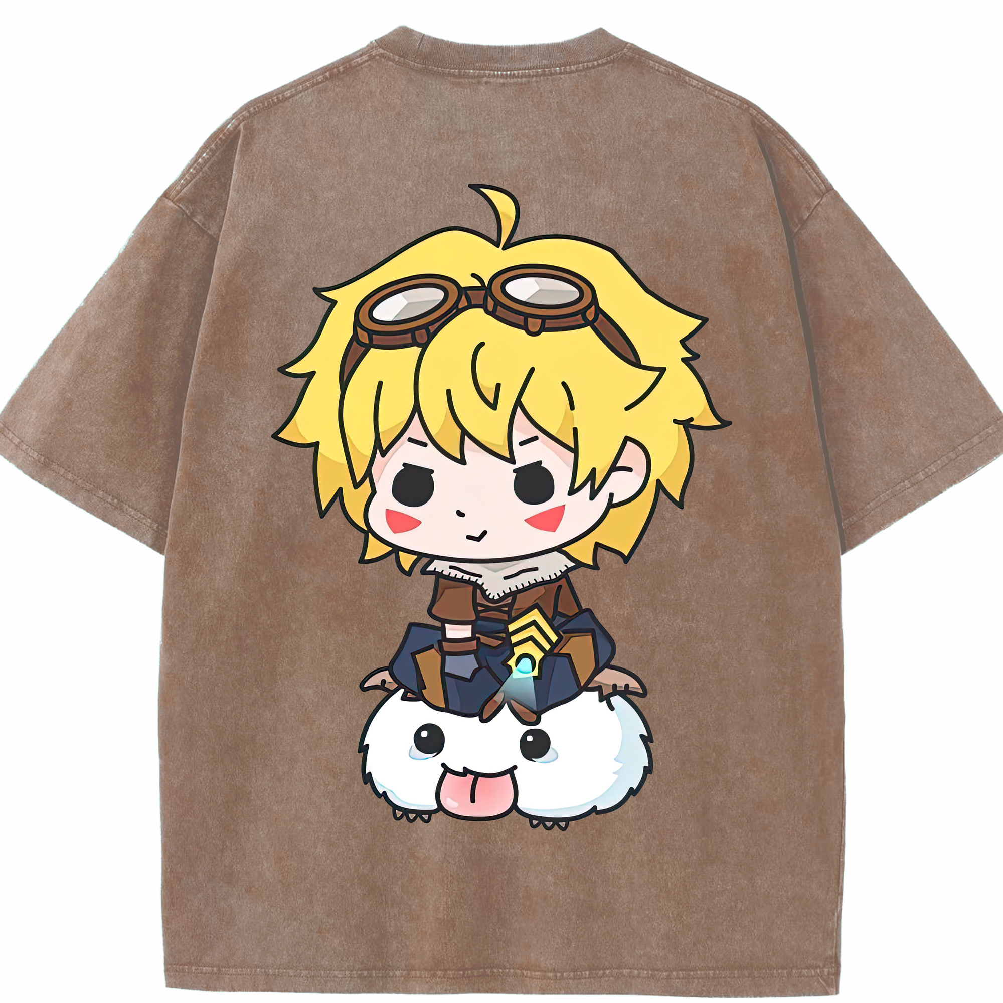 リーグ・オブ・レジェンド League of Legends LOL 綿100% ヴィンテージ風 半袖Tシャツ（背面プリント）