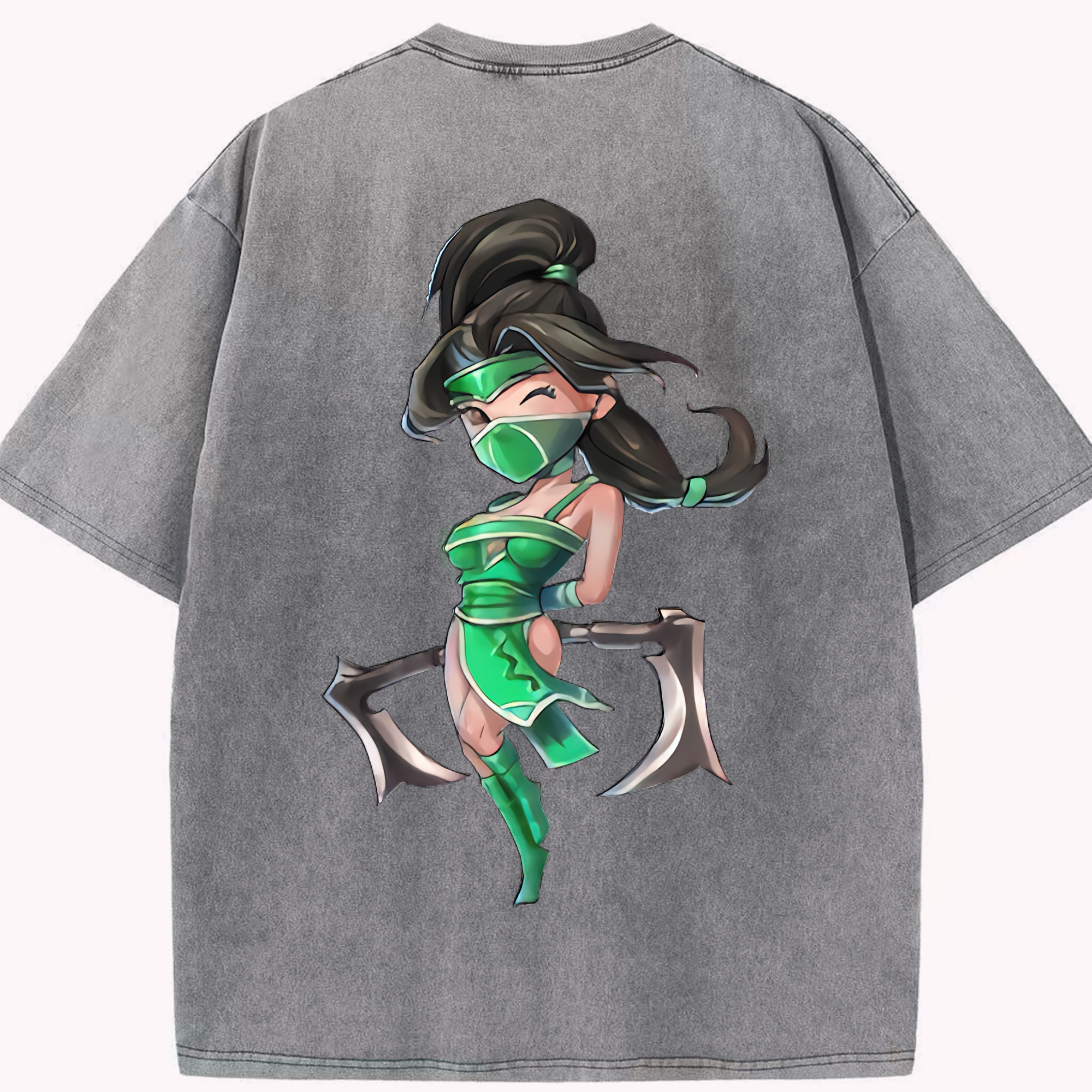 リーグ・オブ・レジェンド League of Legends LOL 綿100% ヴィンテージ風 半袖Tシャツ（背面プリント）