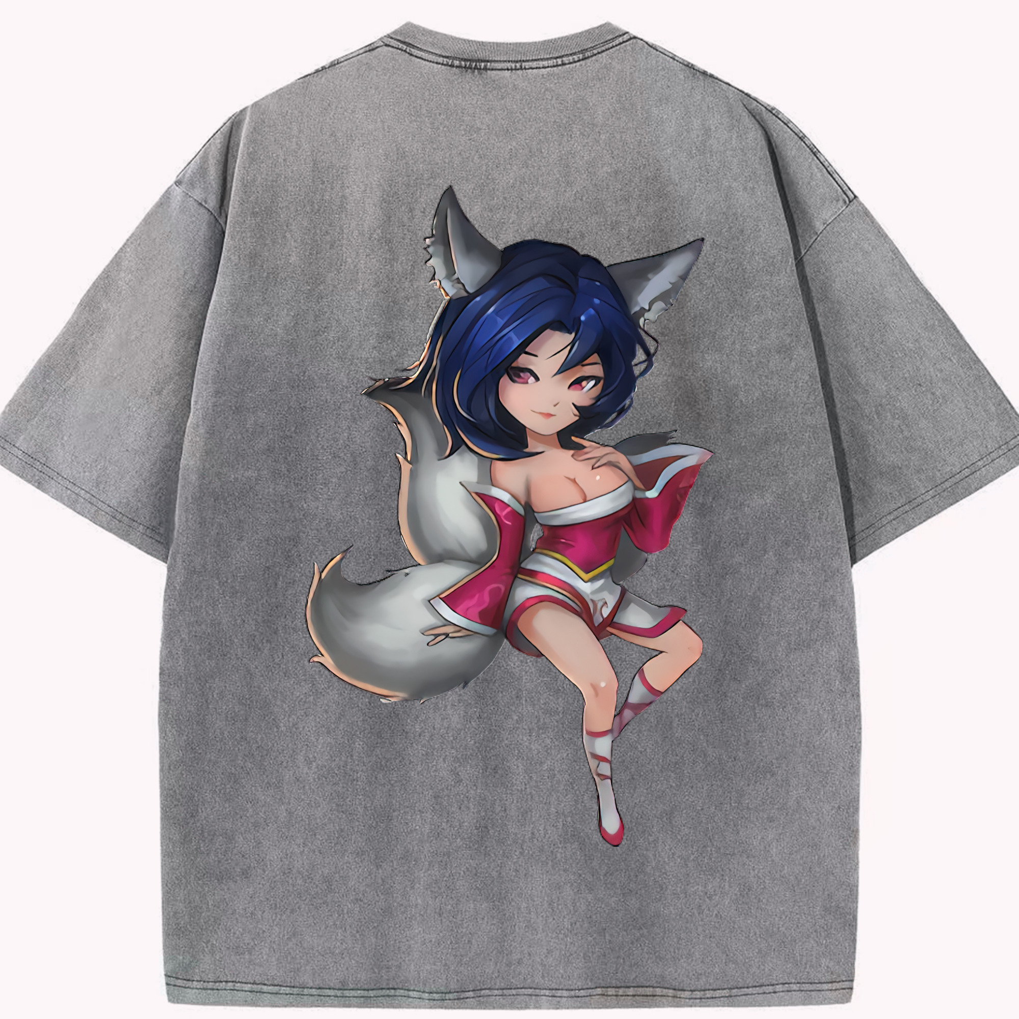 リーグ・オブ・レジェンド League of Legends LOL 綿100% ヴィンテージ風 半袖Tシャツ（背面プリント）