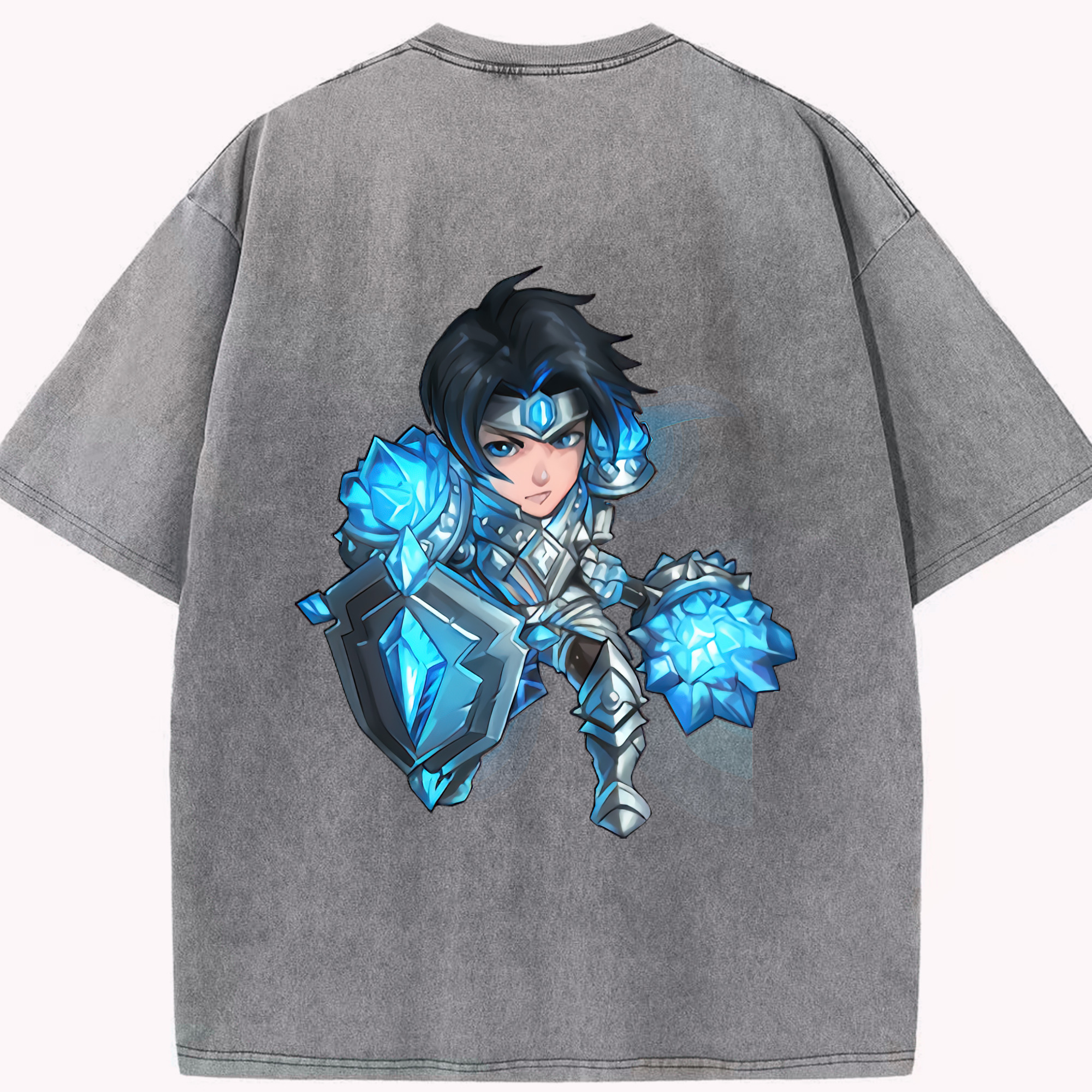 リーグ・オブ・レジェンド League of Legends LOL 綿100% ヴィンテージ風 半袖Tシャツ（背面プリント）