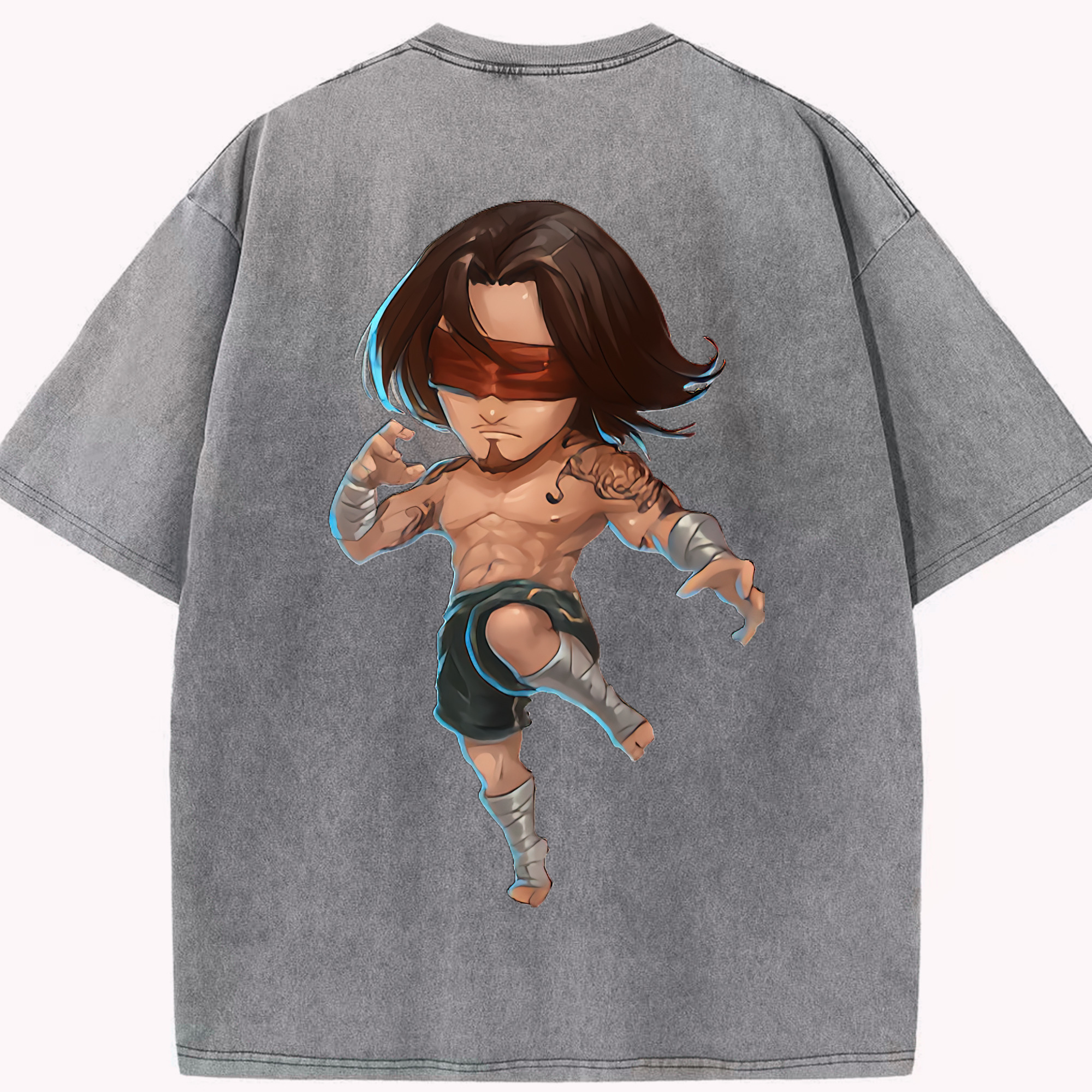 リーグ・オブ・レジェンド League of Legends LOL 綿100% ヴィンテージ風 半袖Tシャツ（背面プリント）