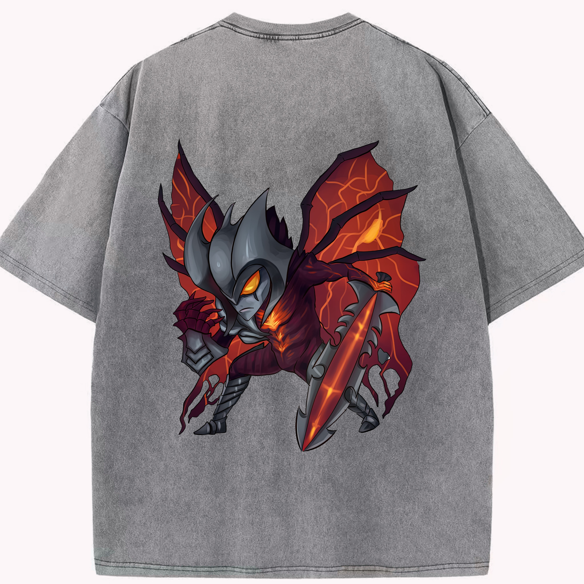 リーグ・オブ・レジェンド League of Legends LOL 綿100% ヴィンテージ風 半袖Tシャツ（背面プリント）