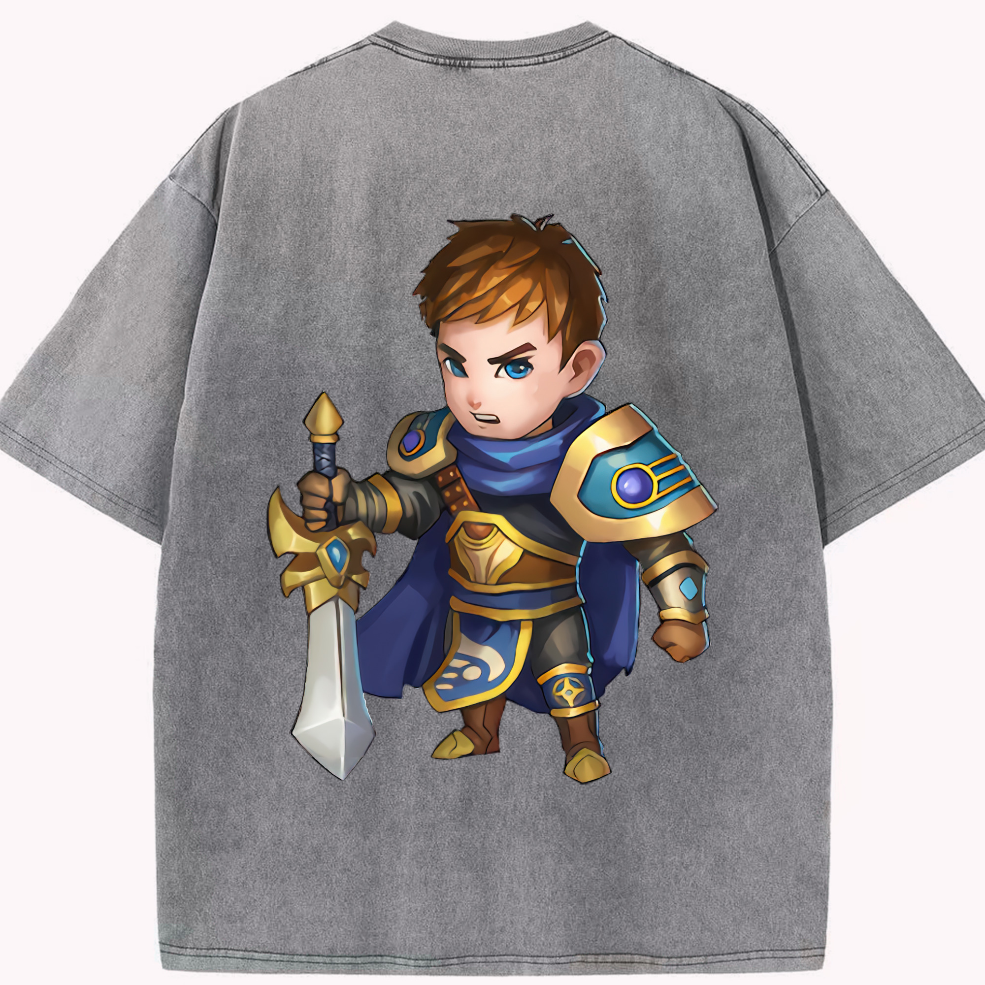 リーグ・オブ・レジェンド League of Legends LOL 綿100% ヴィンテージ風 半袖Tシャツ（背面プリント）