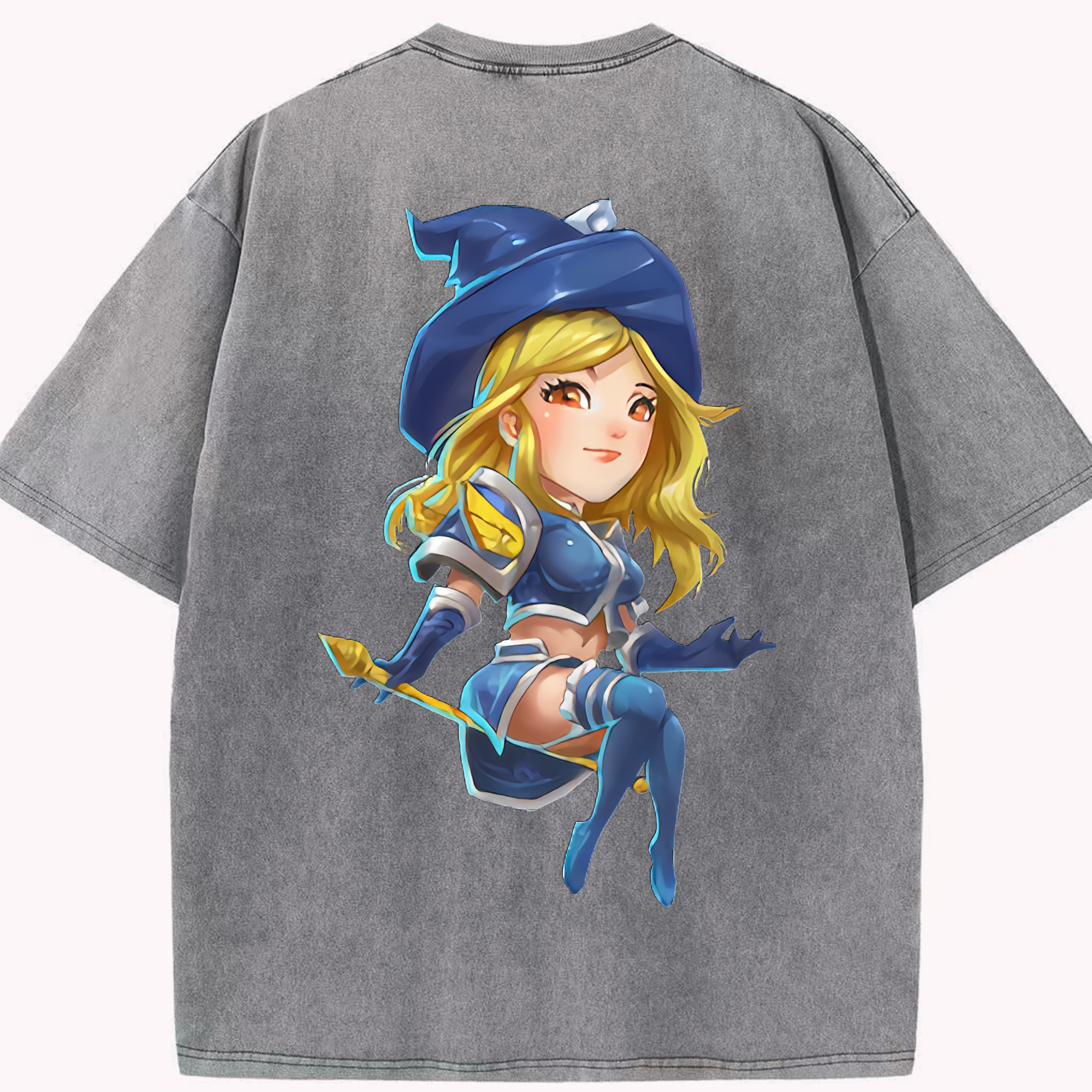 リーグ・オブ・レジェンド League of Legends LOL 綿100% ヴィンテージ風 半袖Tシャツ（背面プリント）