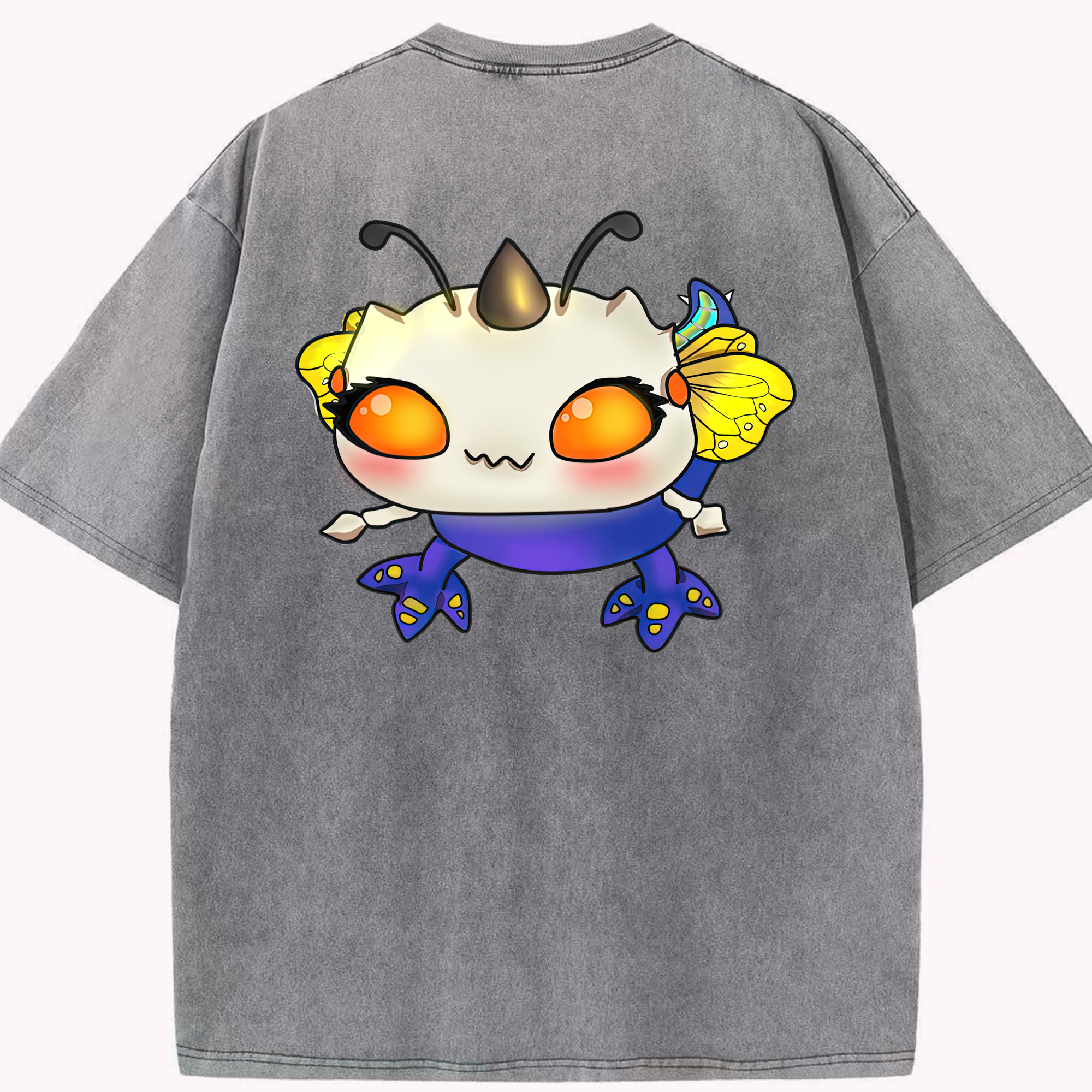 リーグ・オブ・レジェンド League of Legends LOL 綿100% ヴィンテージ風 半袖Tシャツ（背面プリント）