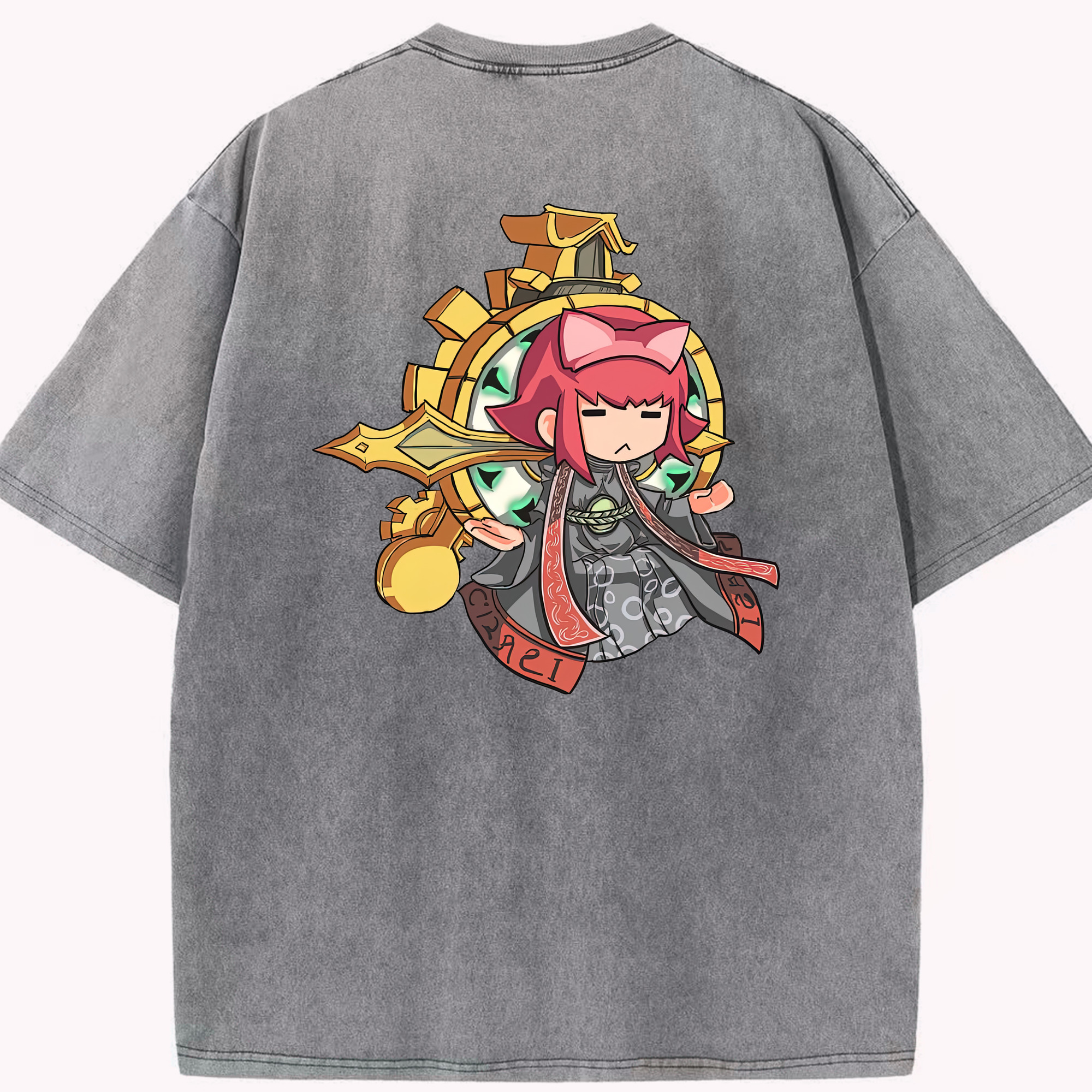 リーグ・オブ・レジェンド League of Legends LOL 綿100% ヴィンテージ風 半袖Tシャツ（背面プリント）