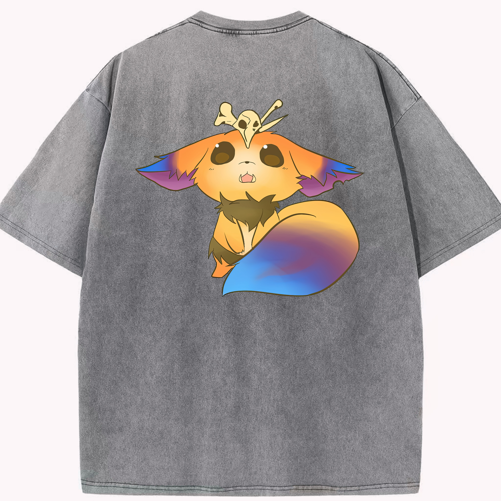 リーグ・オブ・レジェンド League of Legends LOL 綿100% ヴィンテージ風 半袖Tシャツ（背面プリント）