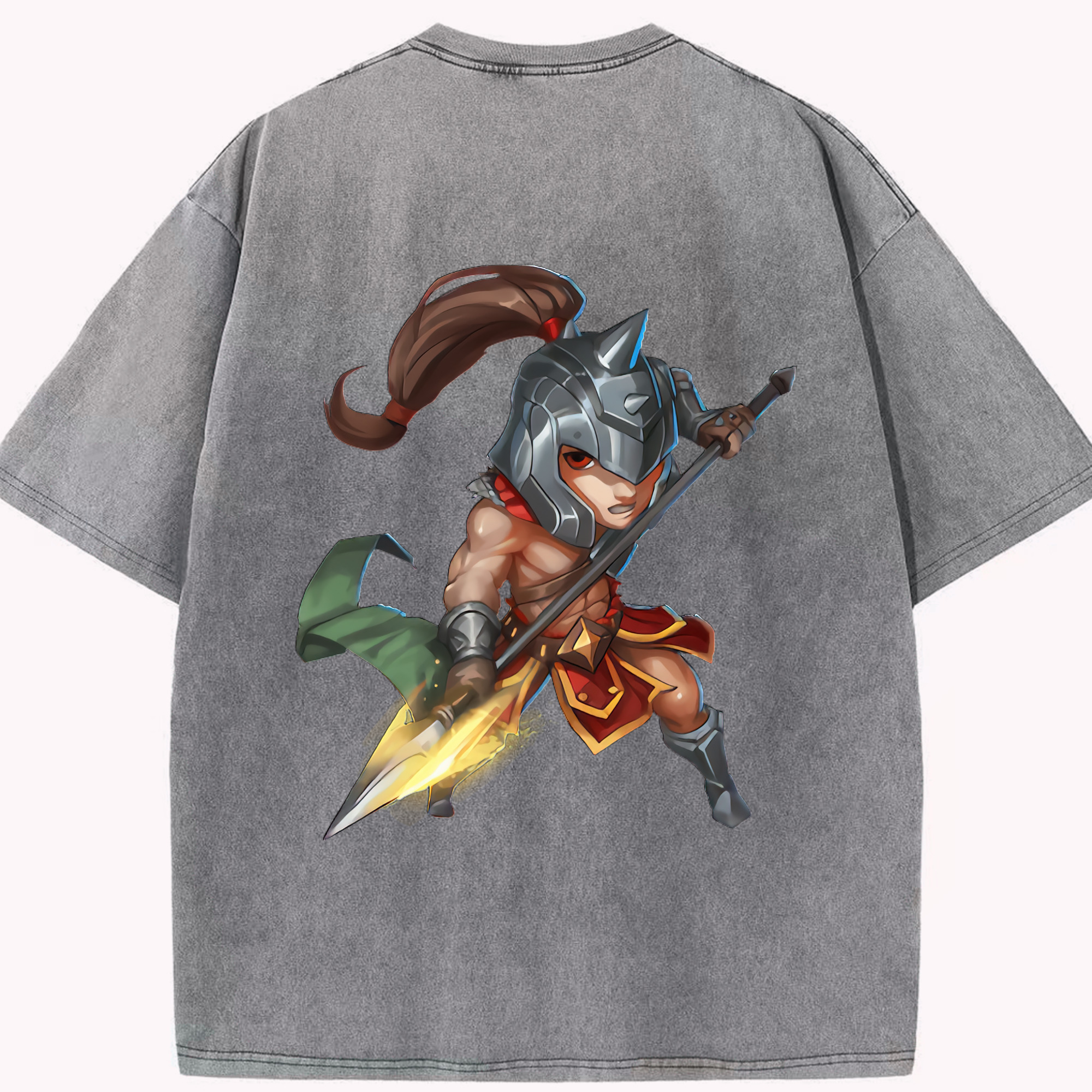 リーグ・オブ・レジェンド League of Legends LOL 綿100% ヴィンテージ風 半袖Tシャツ（背面プリント）