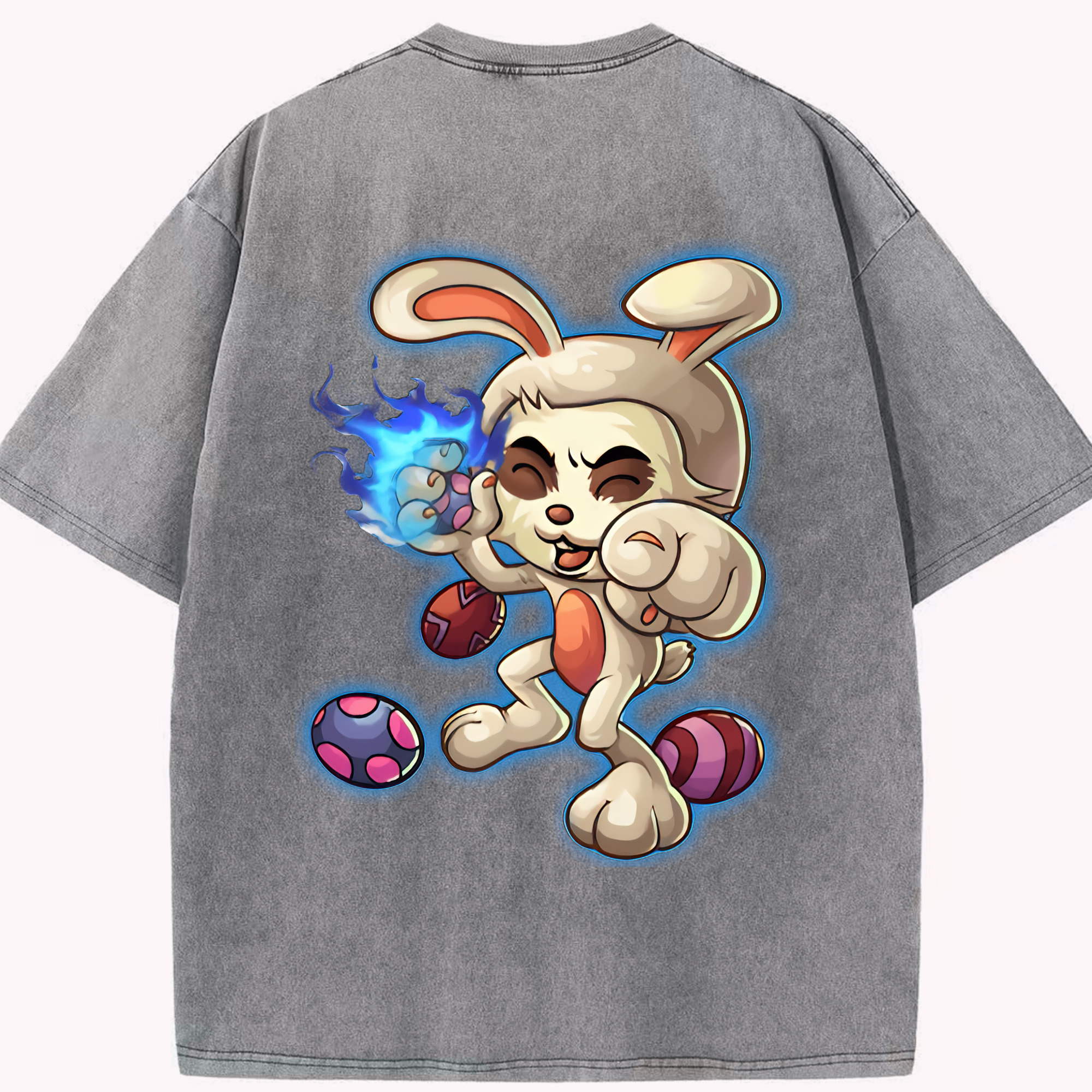 リーグ・オブ・レジェンド League of Legends LOL 綿100% ヴィンテージ風 半袖Tシャツ（背面プリント）