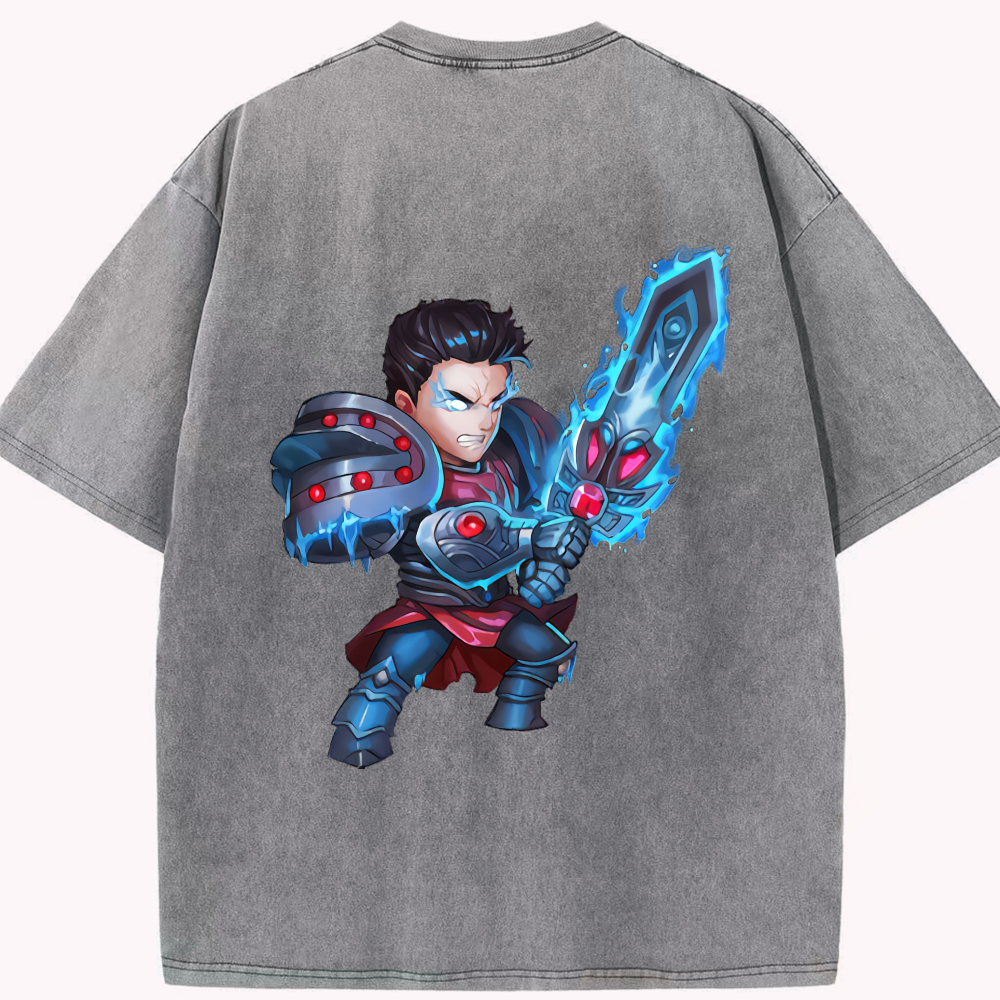 リーグ・オブ・レジェンド League of Legends LOL 綿100% ヴィンテージ風 半袖Tシャツ（背面プリント）