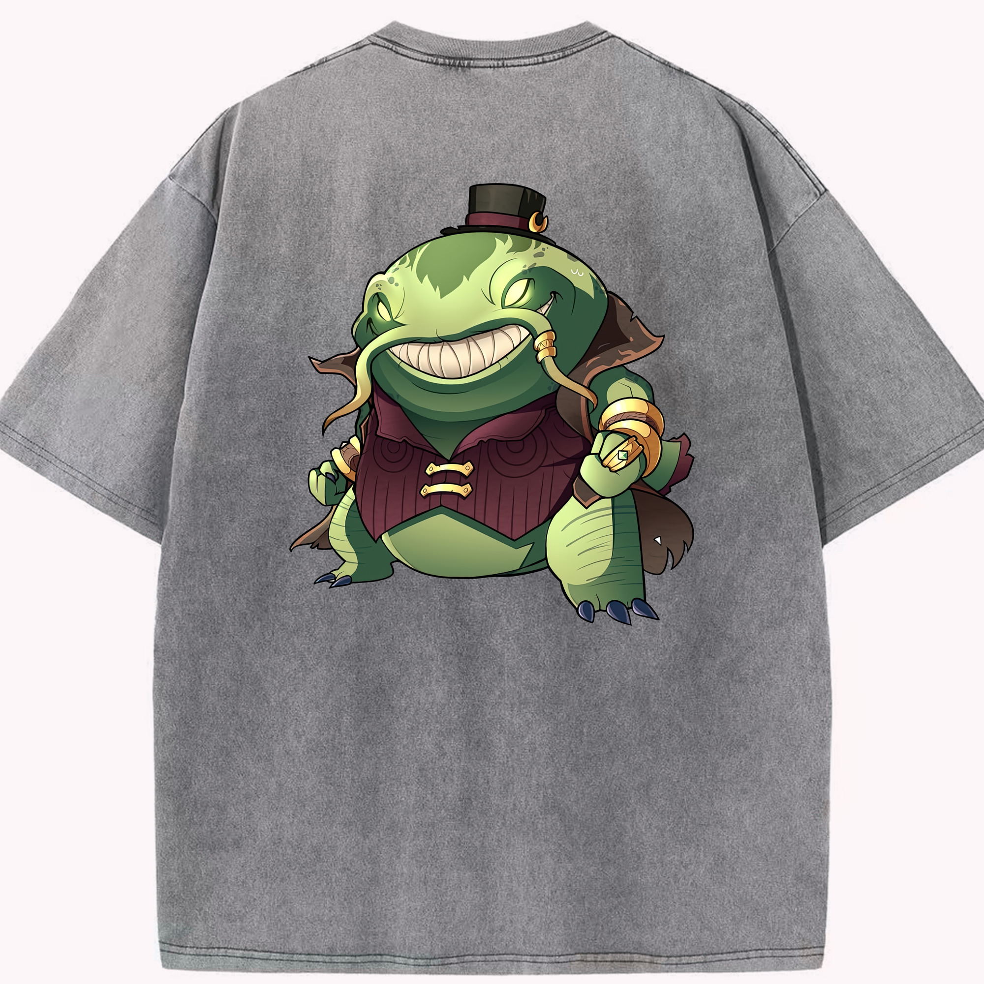 リーグ・オブ・レジェンド League of Legends LOL 綿100% ヴィンテージ風 半袖Tシャツ（背面プリント）