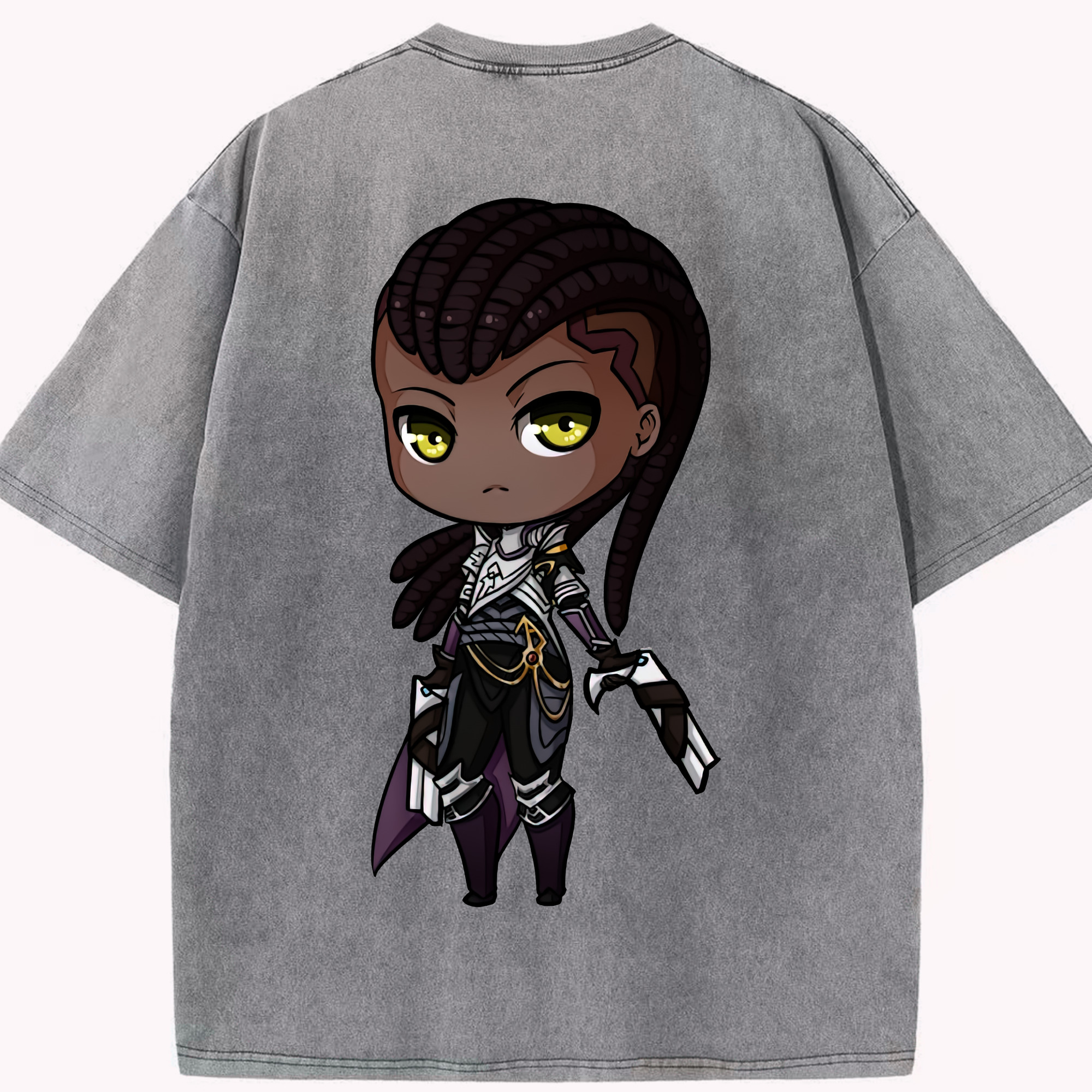 リーグ・オブ・レジェンド League of Legends LOL 綿100% ヴィンテージ風 半袖Tシャツ（背面プリント）