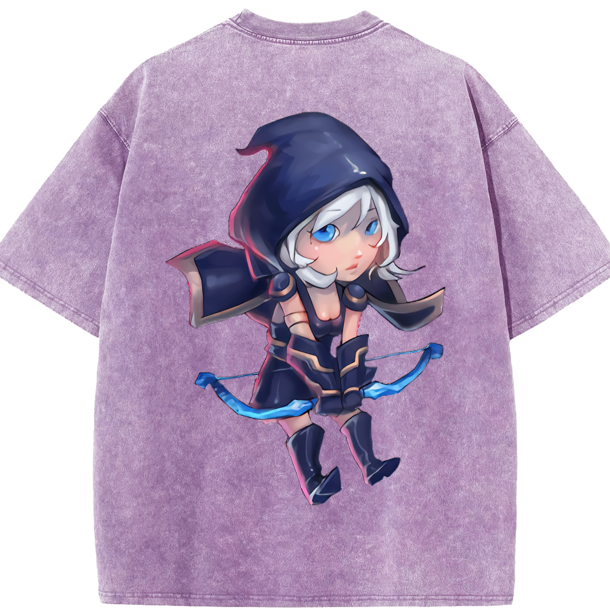 リーグ・オブ・レジェンド League of Legends LOL 綿100% ヴィンテージ風 半袖Tシャツ（背面プリント）