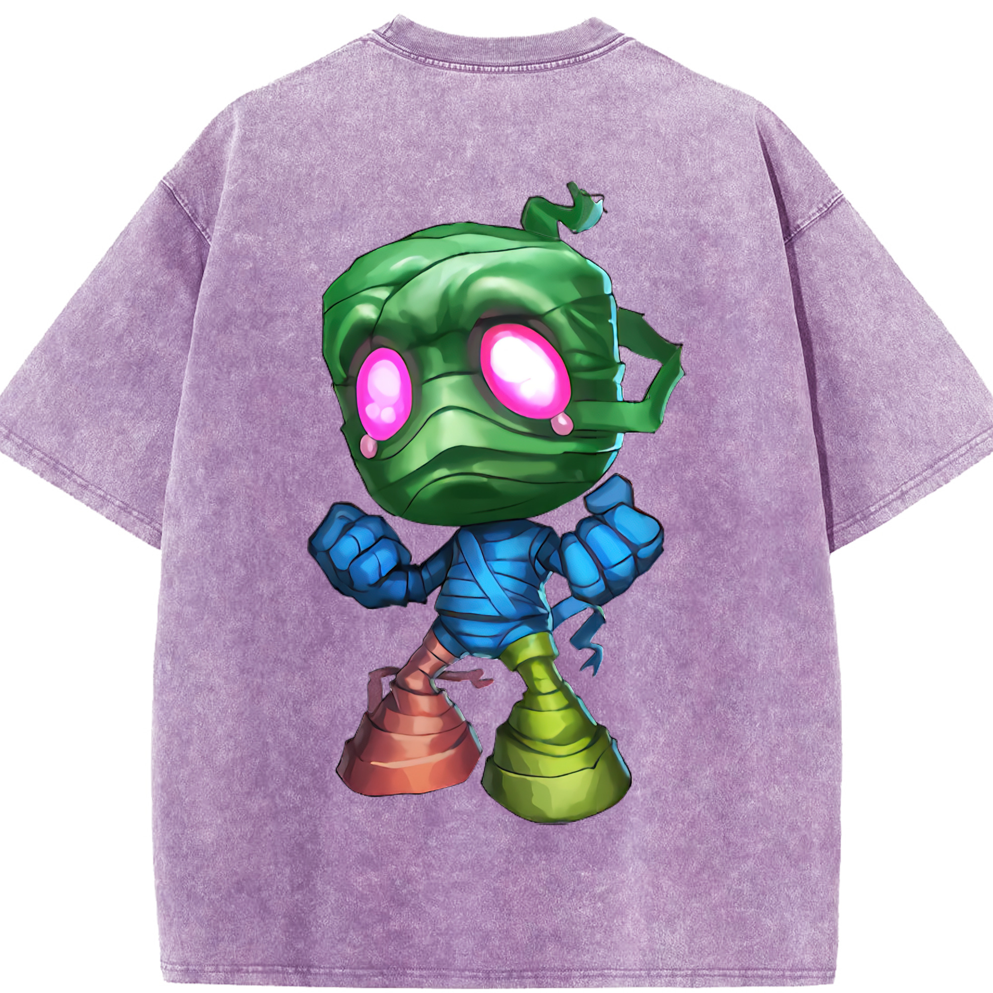 リーグ・オブ・レジェンド League of Legends LOL 綿100% ヴィンテージ風 半袖Tシャツ（背面プリント）