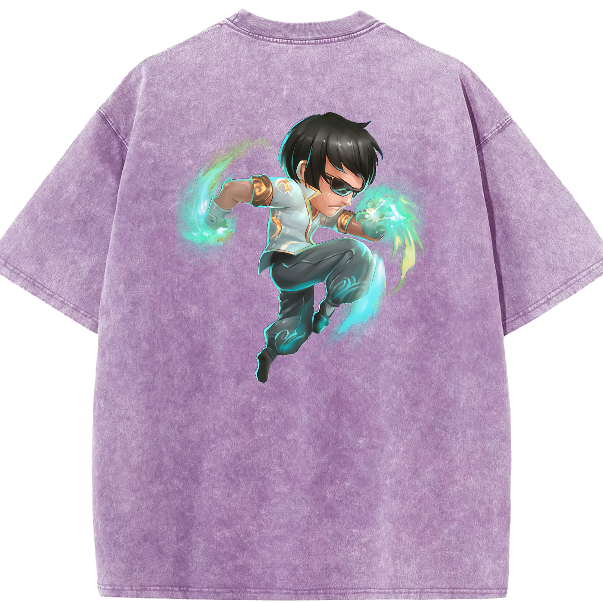リーグ・オブ・レジェンド League of Legends LOL 綿100% ヴィンテージ風 半袖Tシャツ（背面プリント）