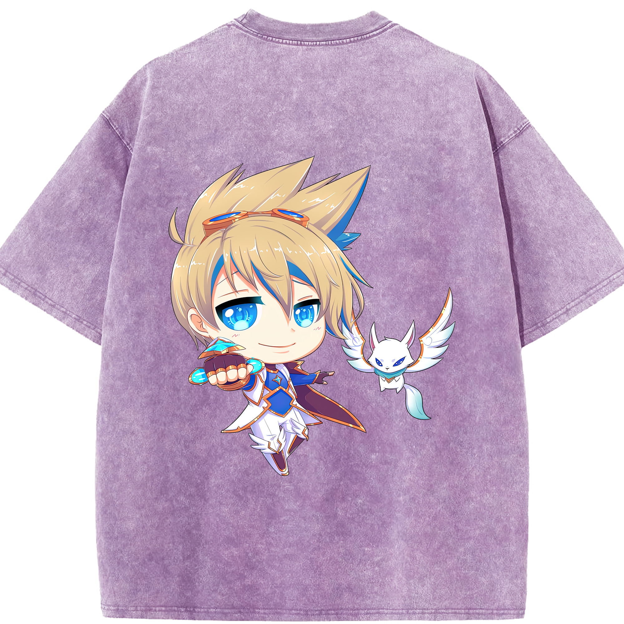 リーグ・オブ・レジェンド League of Legends LOL 綿100% ヴィンテージ風 半袖Tシャツ（背面プリント）