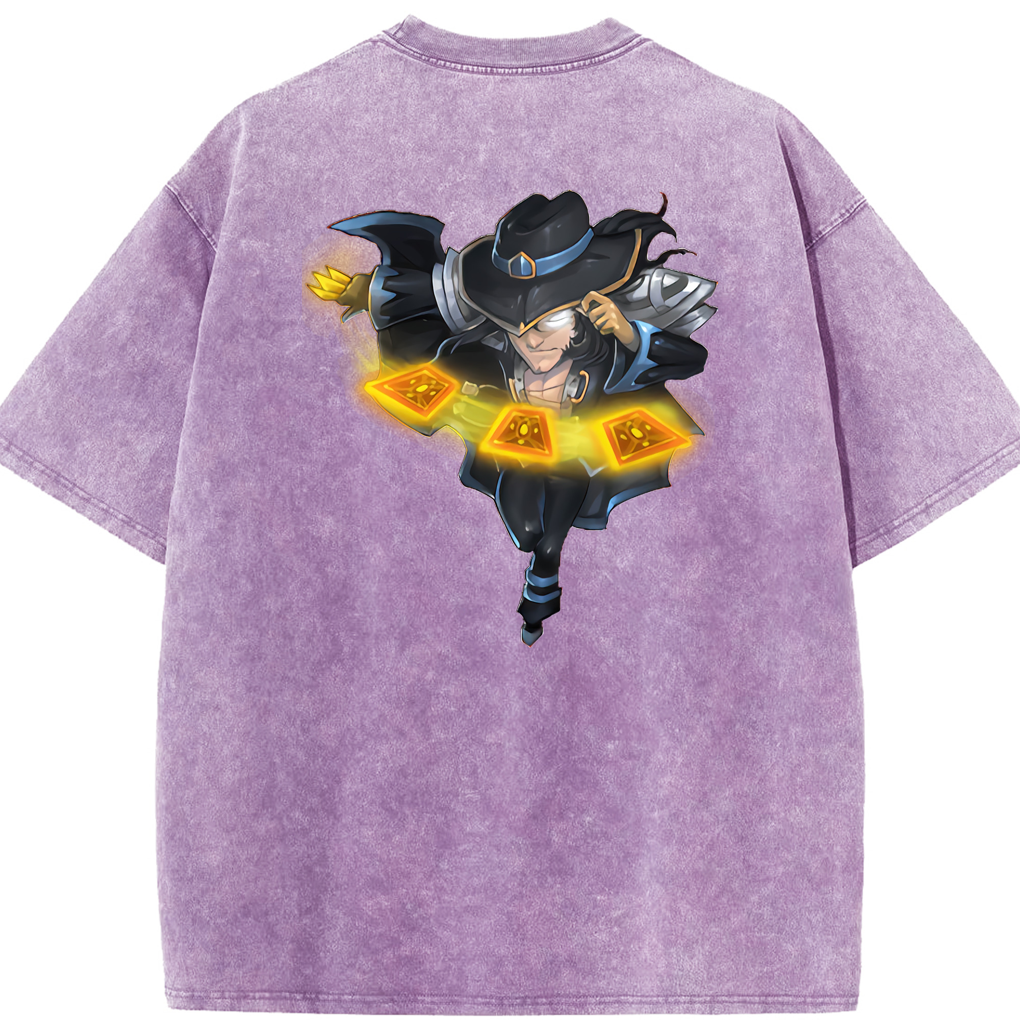 リーグ・オブ・レジェンド League of Legends LOL 綿100% ヴィンテージ風 半袖Tシャツ（背面プリント）