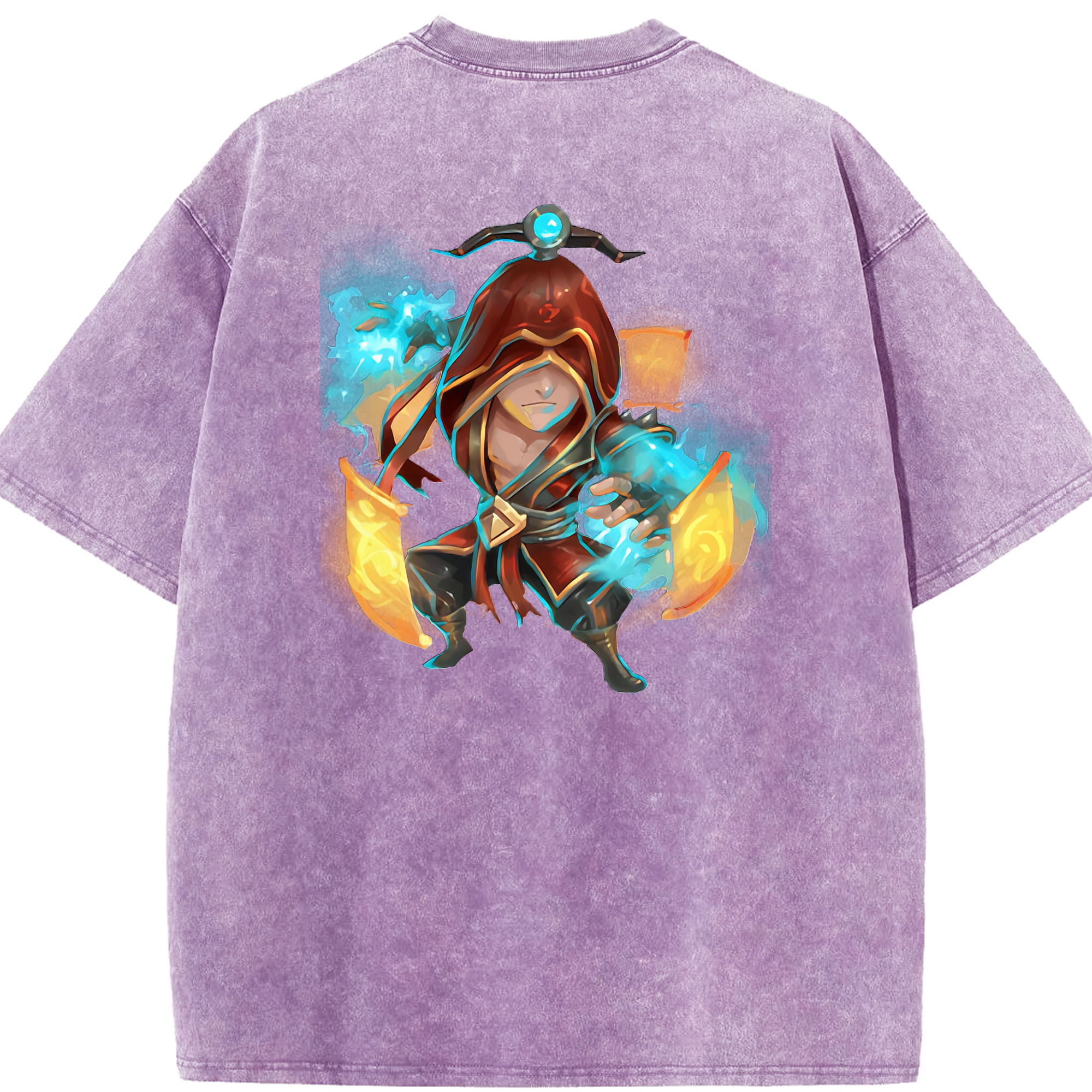 リーグ・オブ・レジェンド League of Legends LOL 綿100% ヴィンテージ風 半袖Tシャツ（背面プリント）