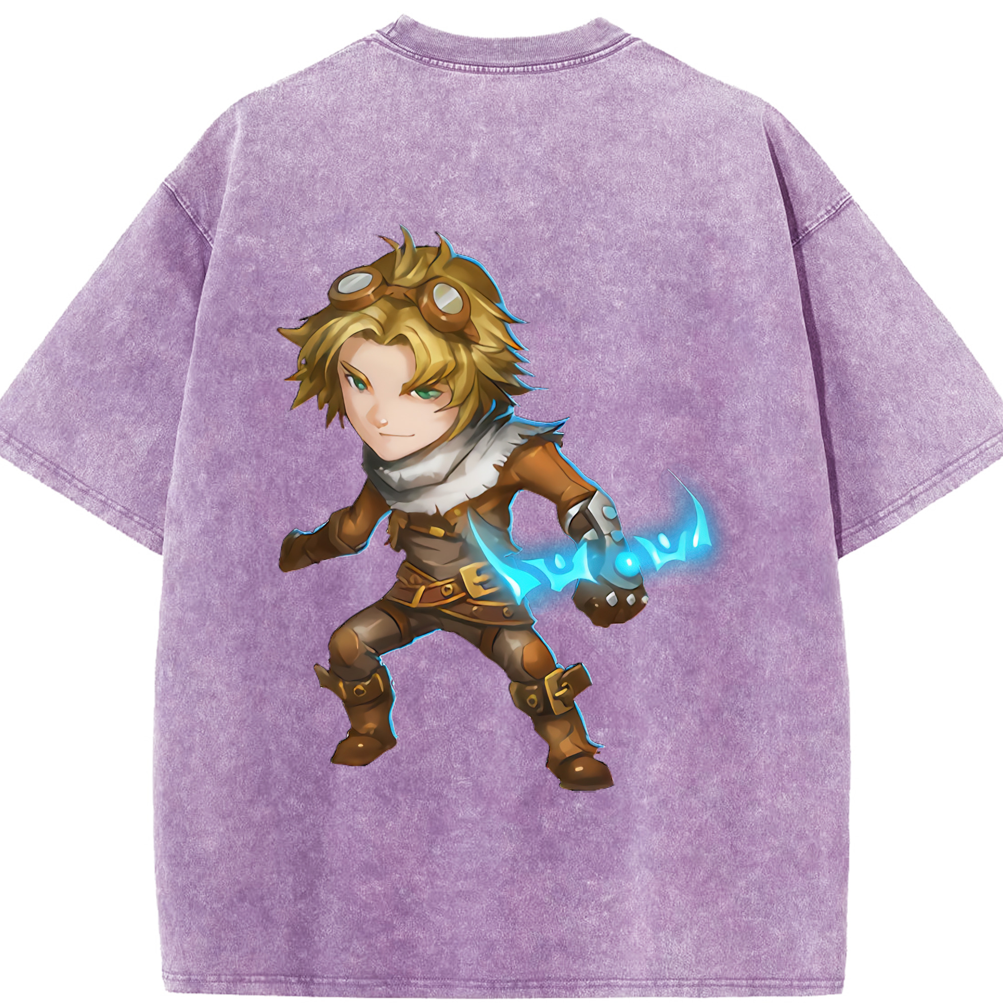 リーグ・オブ・レジェンド League of Legends LOL 綿100% ヴィンテージ風 半袖Tシャツ（背面プリント）