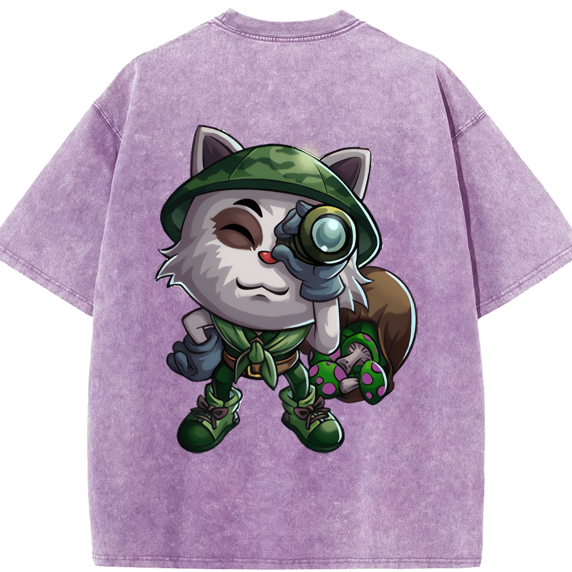 リーグ・オブ・レジェンド League of Legends LOL 綿100% ヴィンテージ風 半袖Tシャツ（背面プリント）