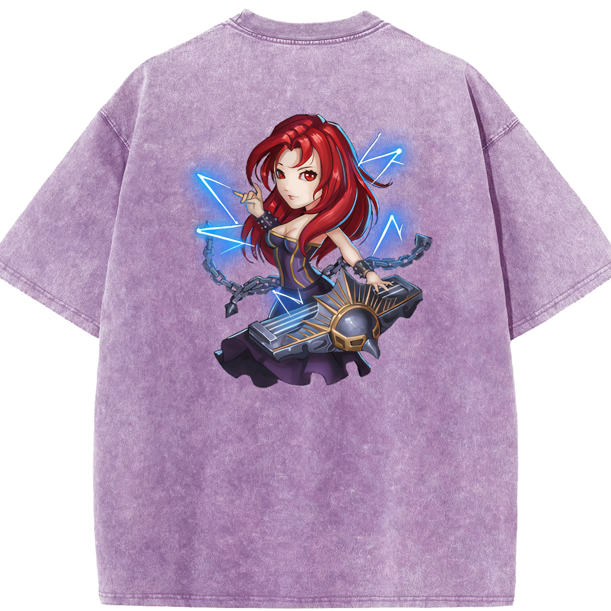 リーグ・オブ・レジェンド League of Legends LOL 綿100% ヴィンテージ風 半袖Tシャツ（背面プリント）
