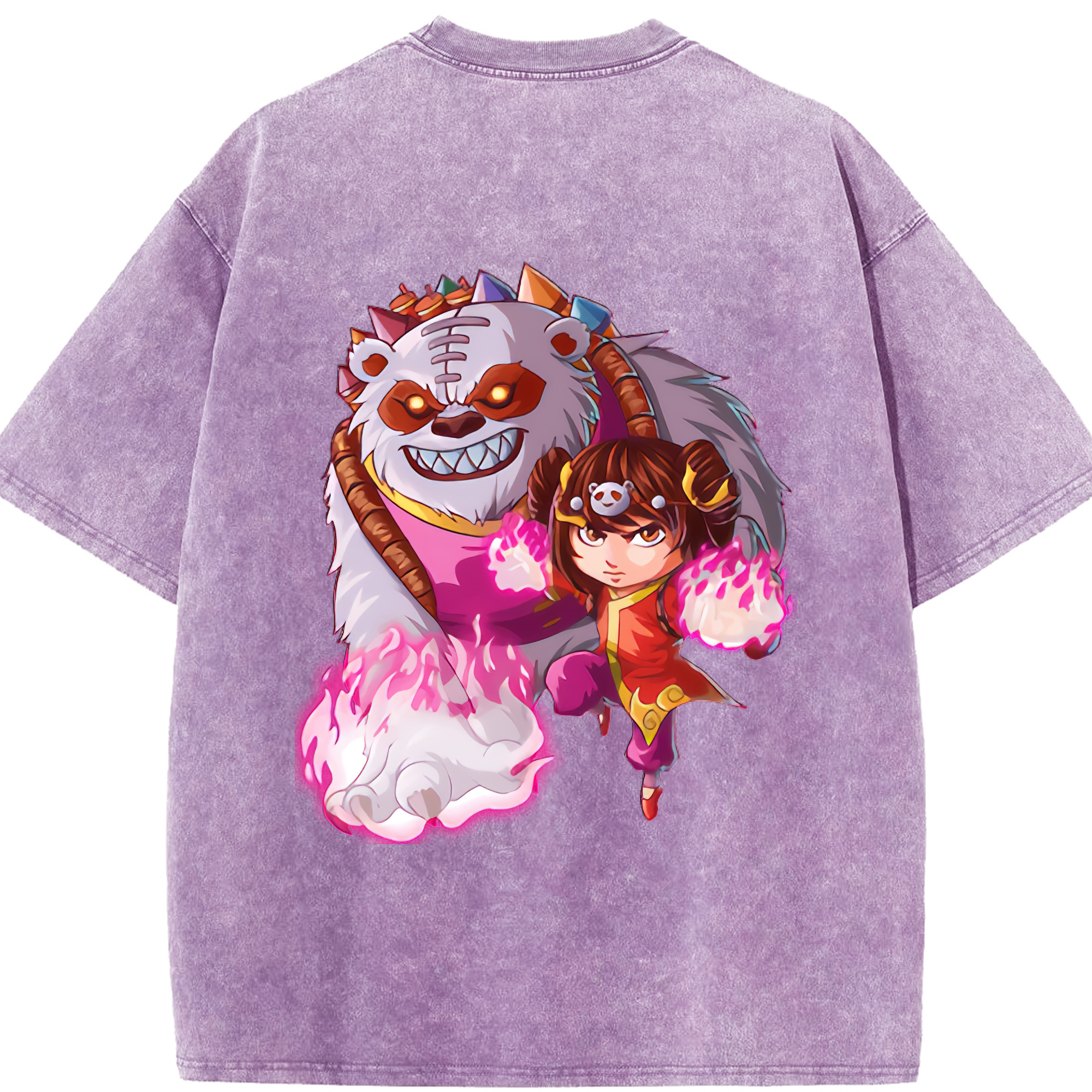 リーグ・オブ・レジェンド League of Legends LOL 綿100% ヴィンテージ風 半袖Tシャツ（背面プリント）