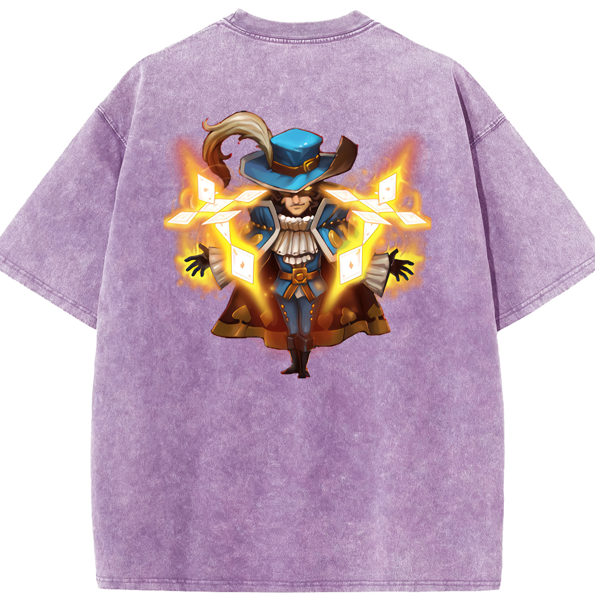 リーグ・オブ・レジェンド League of Legends LOL 綿100% ヴィンテージ風 半袖Tシャツ（背面プリント）