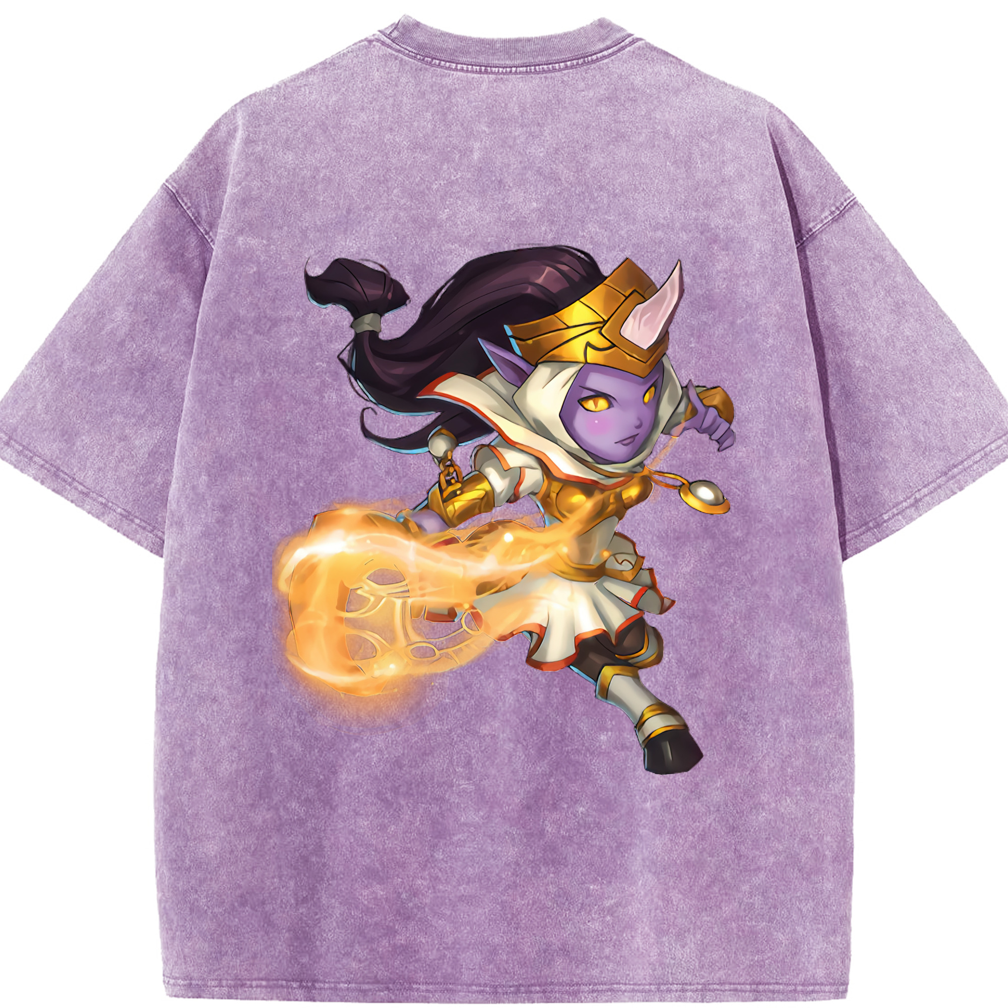 リーグ・オブ・レジェンド League of Legends LOL 綿100% ヴィンテージ風 半袖Tシャツ（背面プリント）