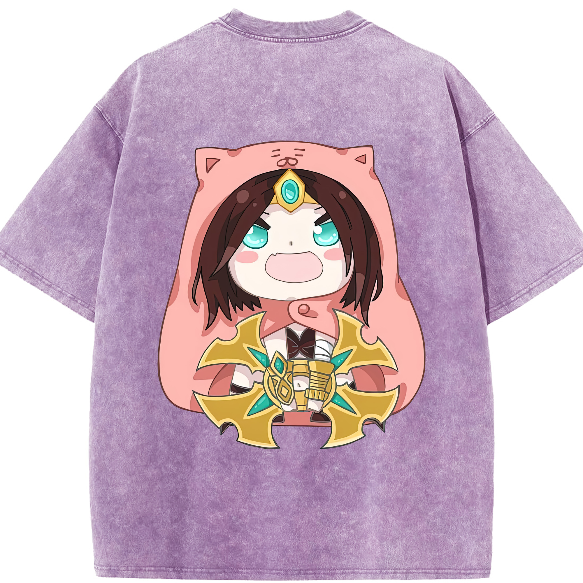リーグ・オブ・レジェンド League of Legends LOL 綿100% ヴィンテージ風 半袖Tシャツ（背面プリント）