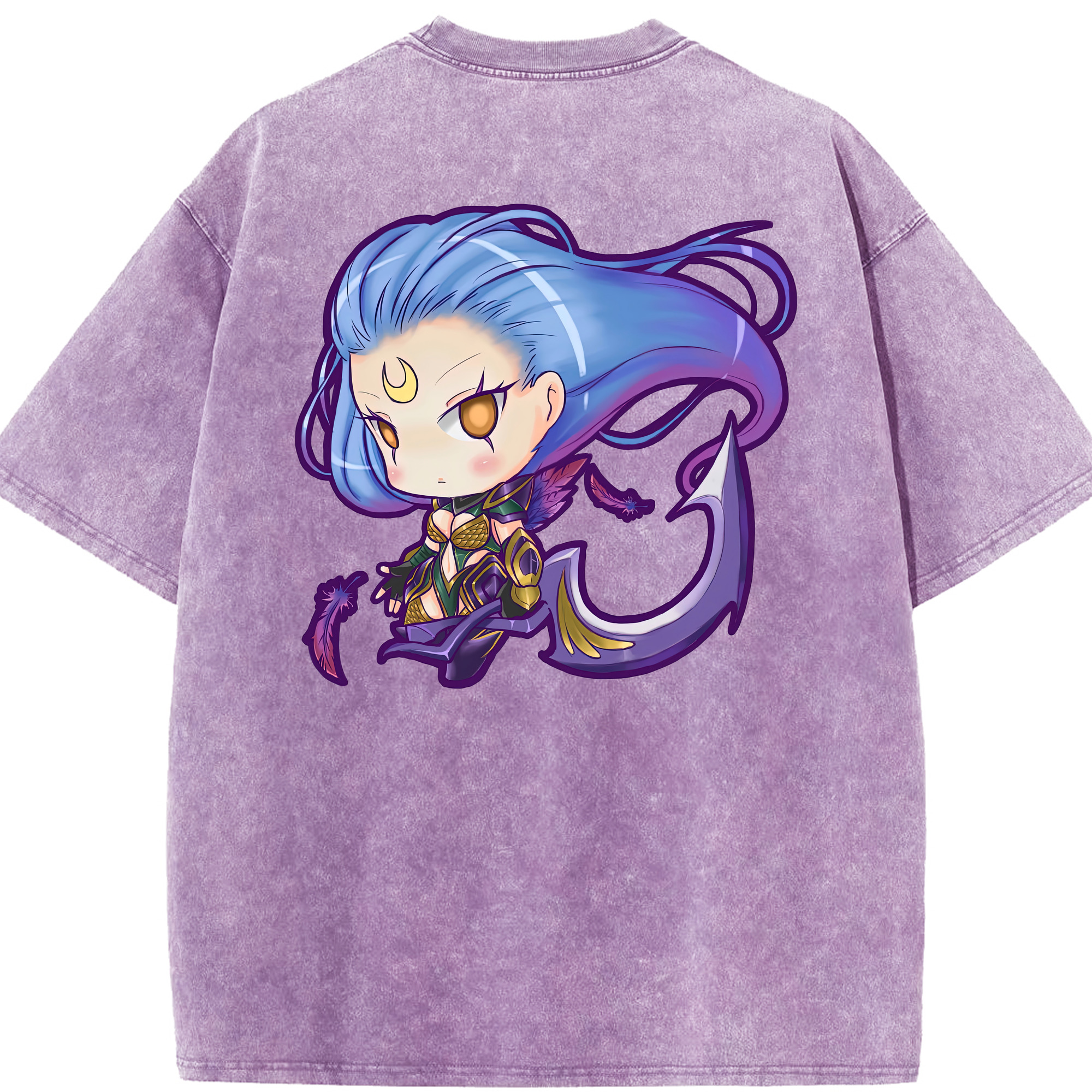 リーグ・オブ・レジェンド League of Legends LOL 綿100% ヴィンテージ風 半袖Tシャツ（背面プリント）